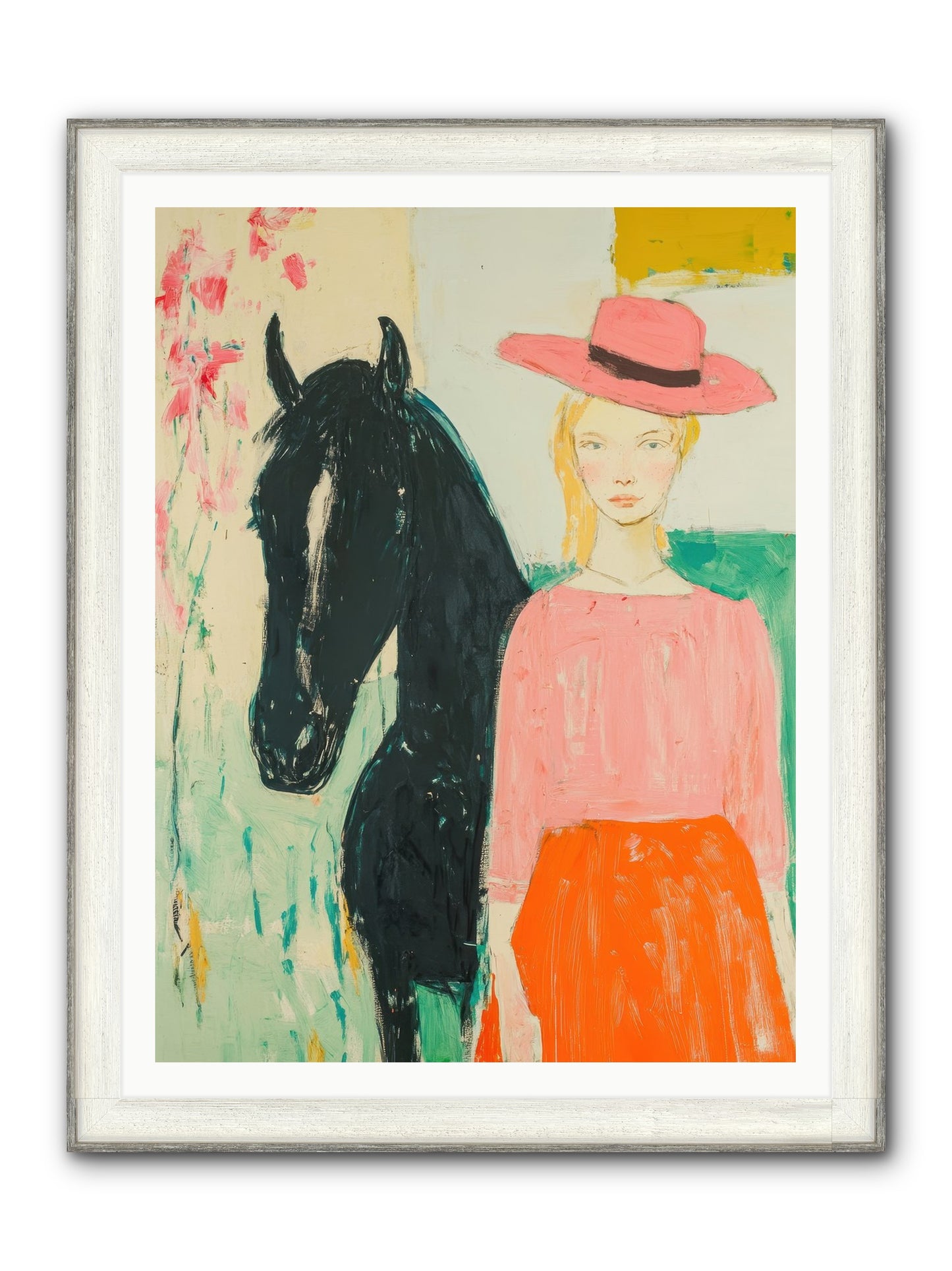 Bridle Path Confidences Framed Print - Driftwood White 36x48