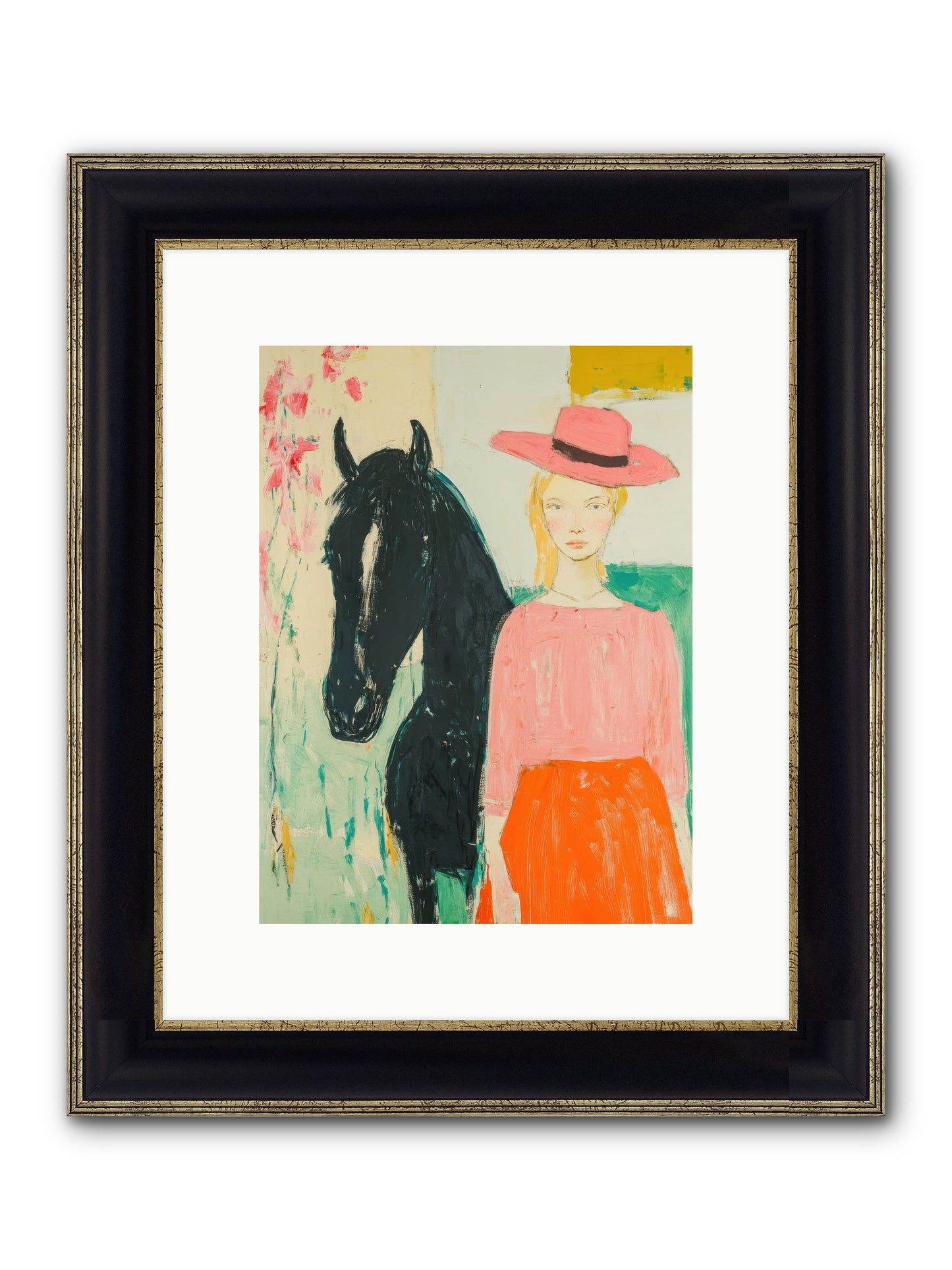 Bridle Path Confidences Framed Print - Black & Gold 9x12