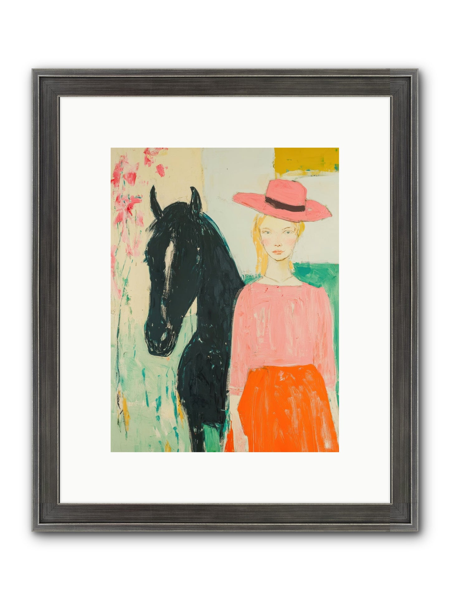 Bridle Path Confidences Framed Print - Slimwoods Black/Silver 9x12