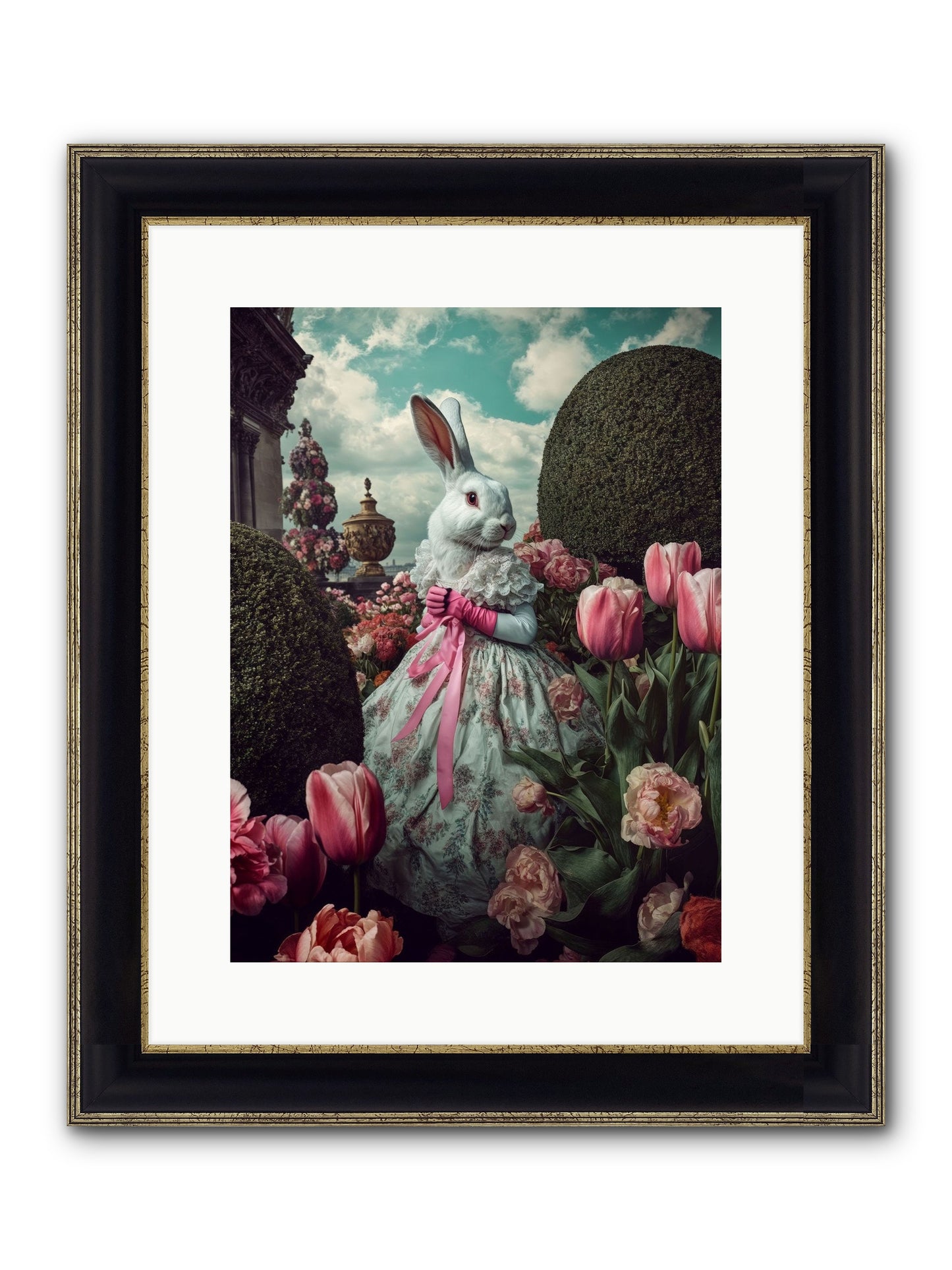 Bright Side Dancing Framed Print - Black & Gold 12x16