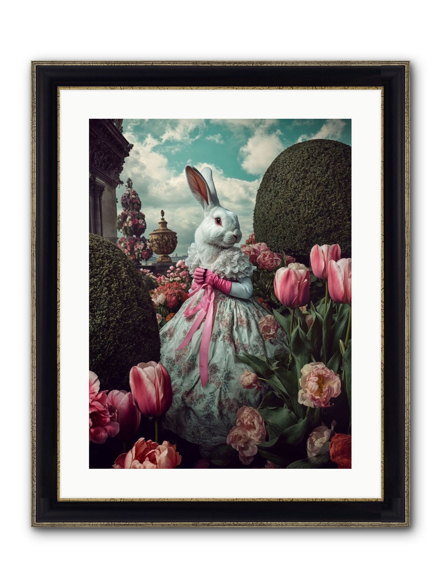 Bright Side Dancing Framed Print - Black & Gold 18x24