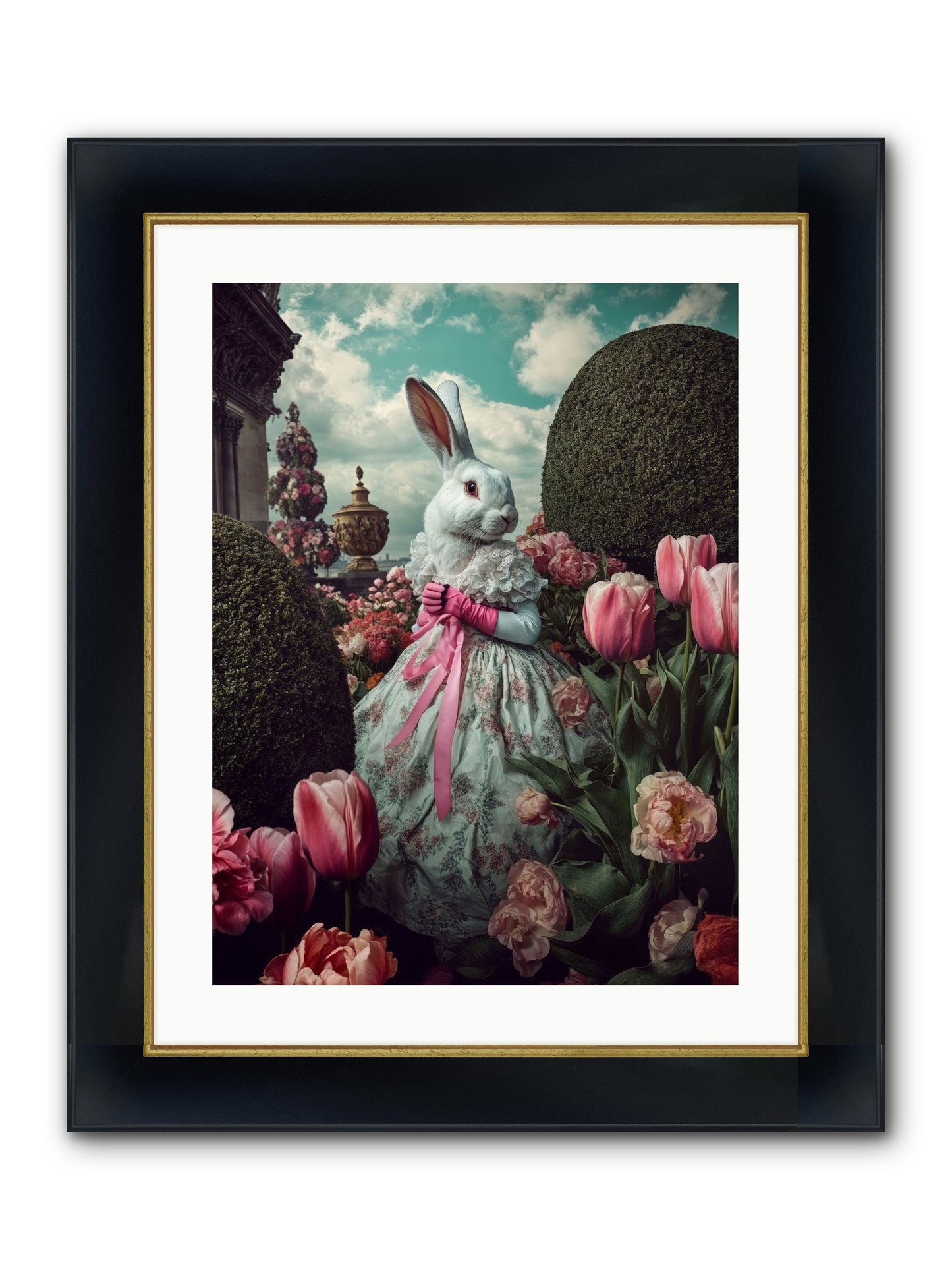 Bright Side Dancing Framed Print - Wide Black w/Gold 18x24