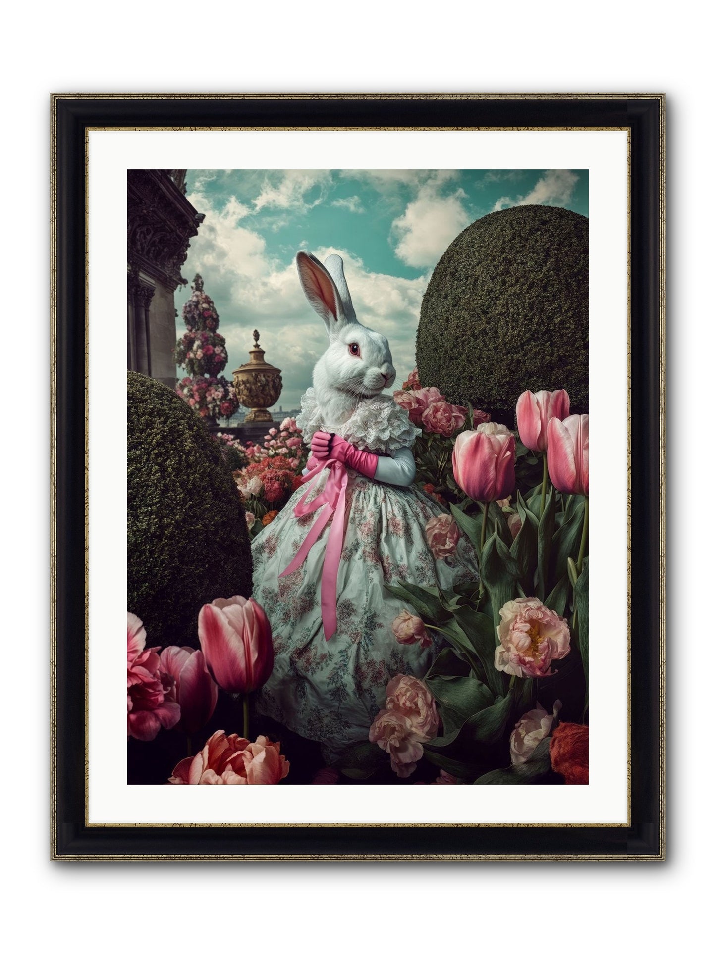 Bright Side Dancing Framed Print - Black & Gold 24x32