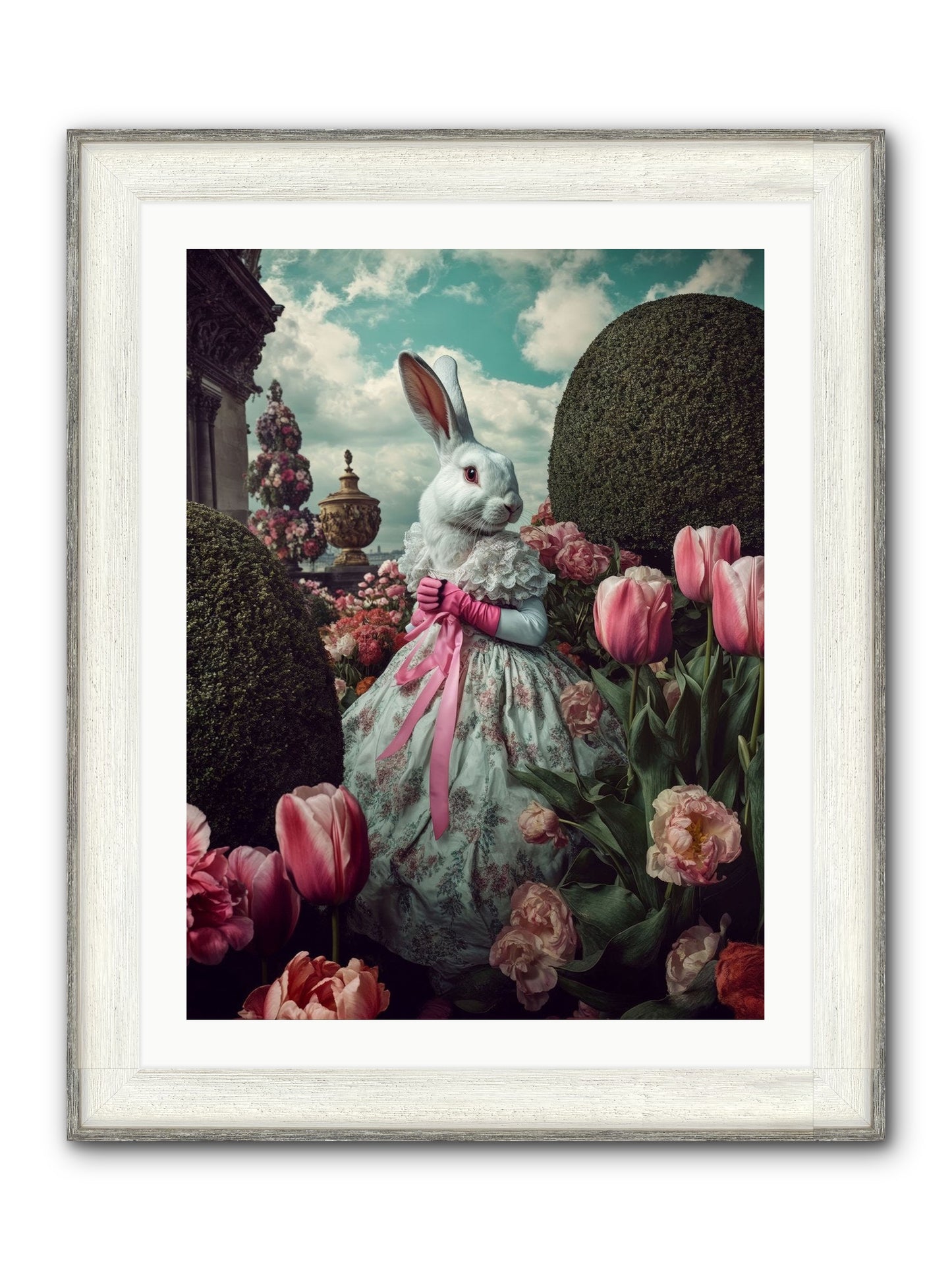 Bright Side Dancing Framed Print - Driftwood White 24x32