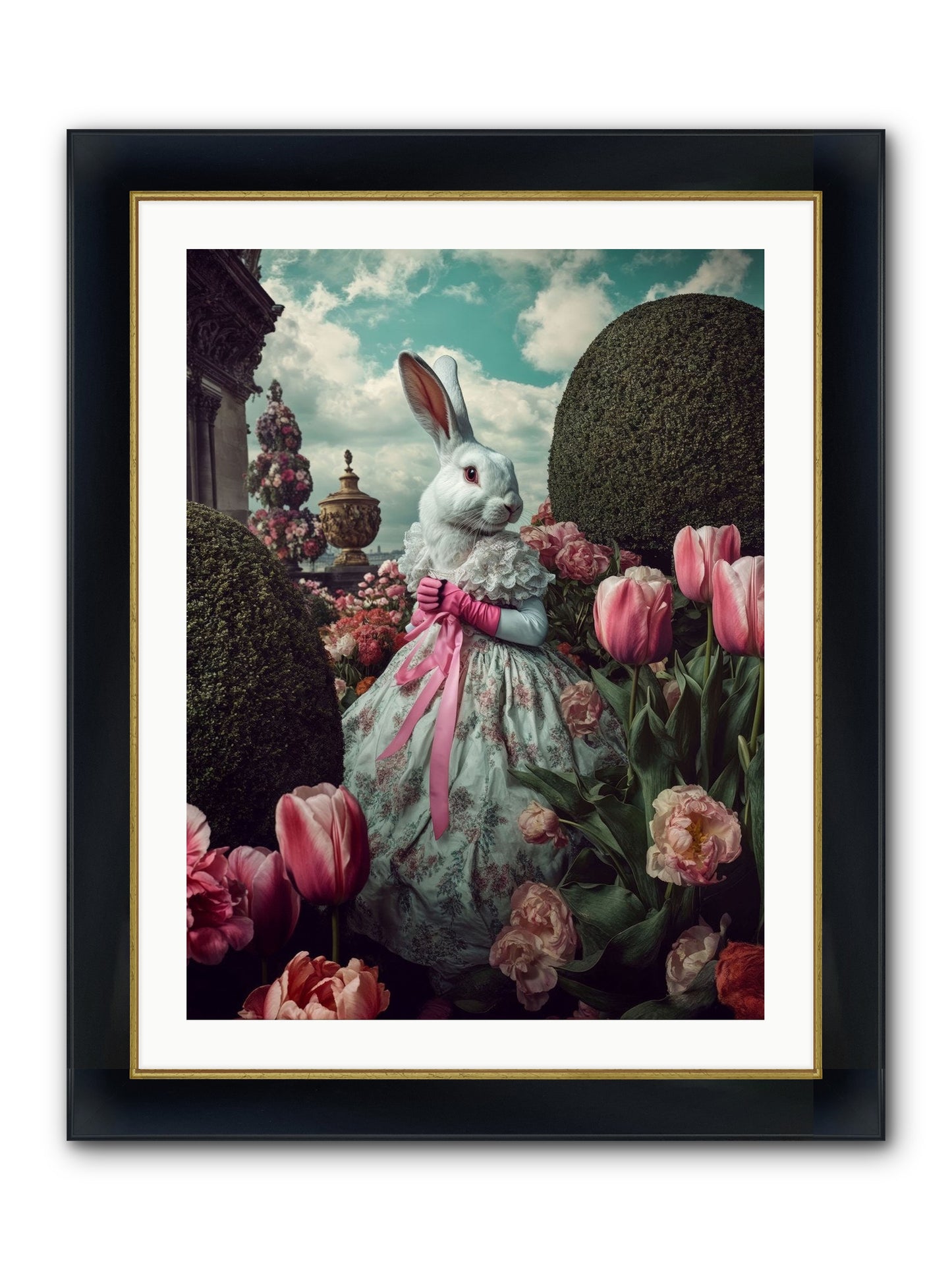 Bright Side Dancing Framed Print - Wide Black w/Gold 24x32