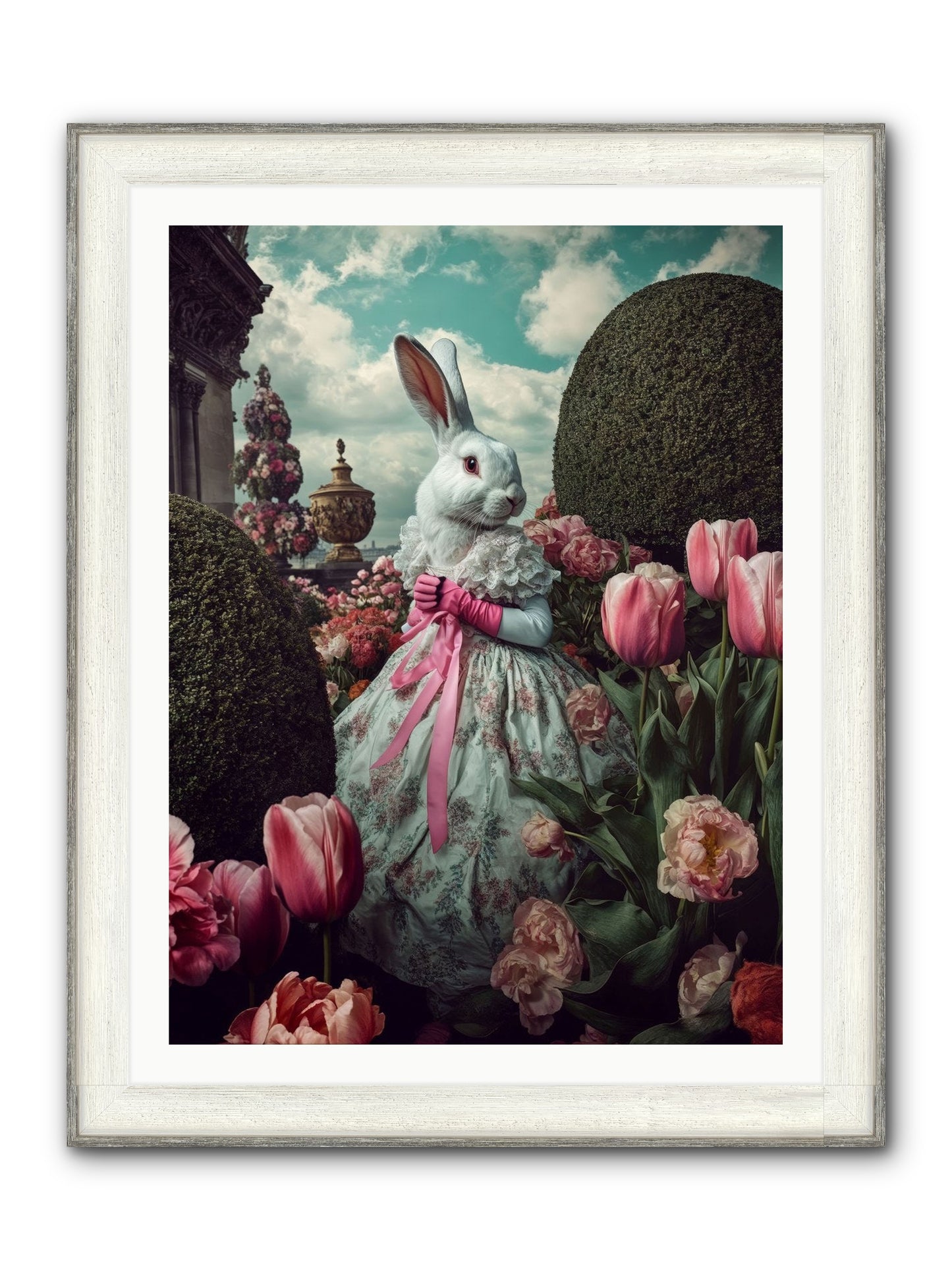 Bright Side Dancing Framed Print - Driftwood White 30x40