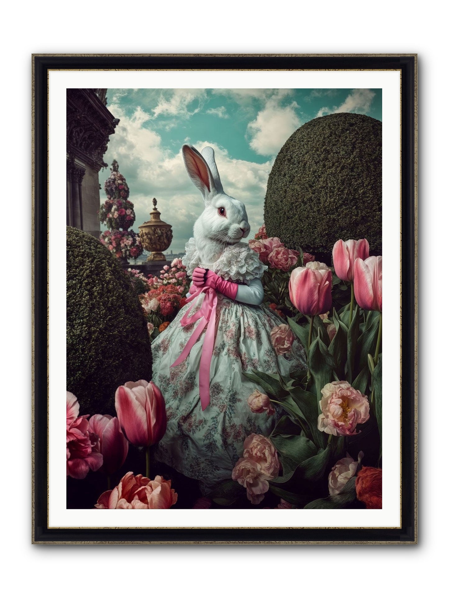 Bright Side Dancing Framed Print - Black & Gold 36x48