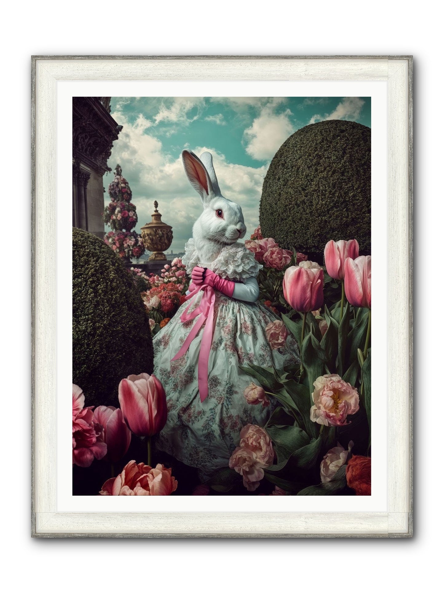 Bright Side Dancing Framed Print - Driftwood White 36x48