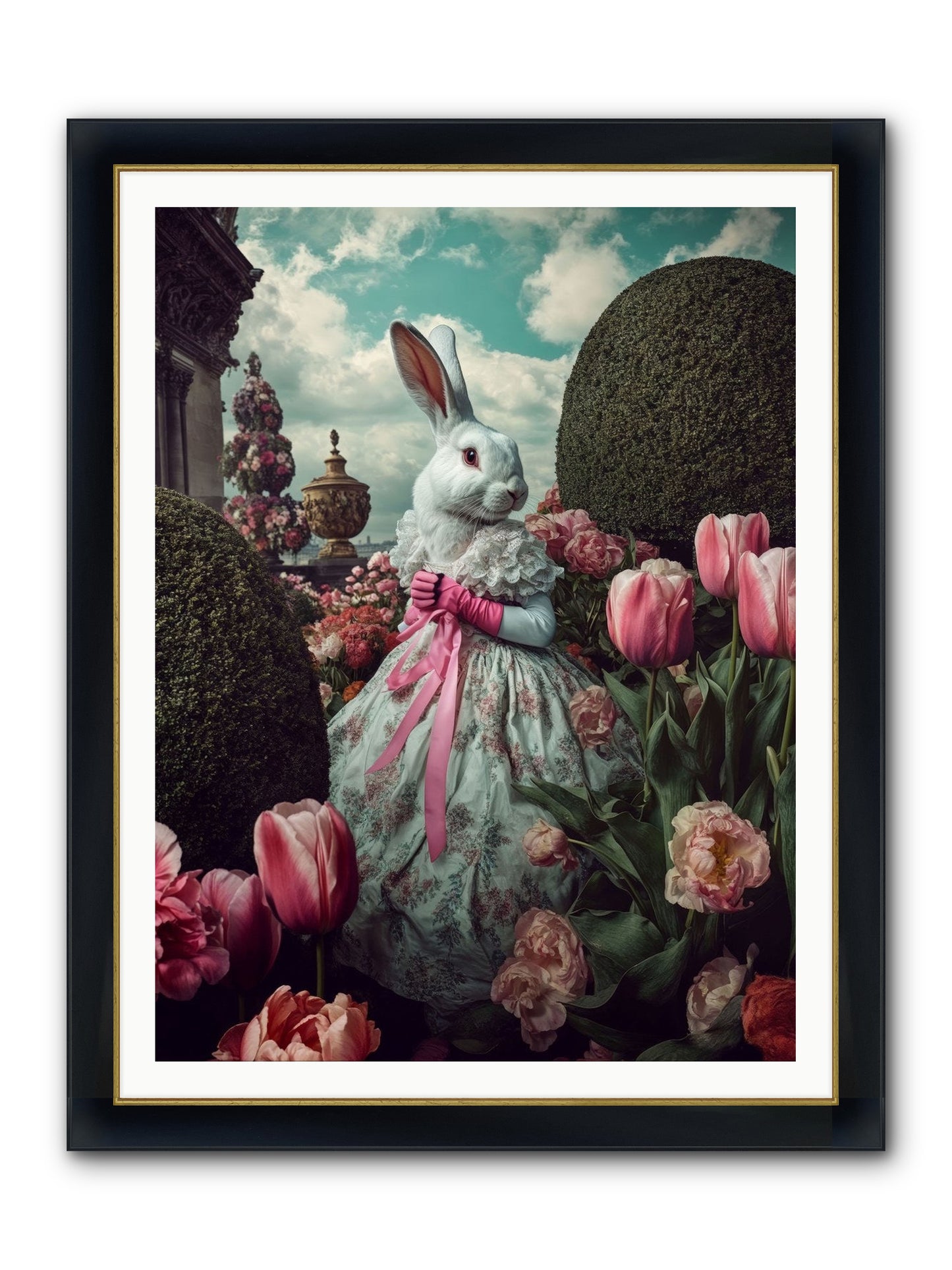 Bright Side Dancing Framed Print - Wide Black w/Gold 36x48