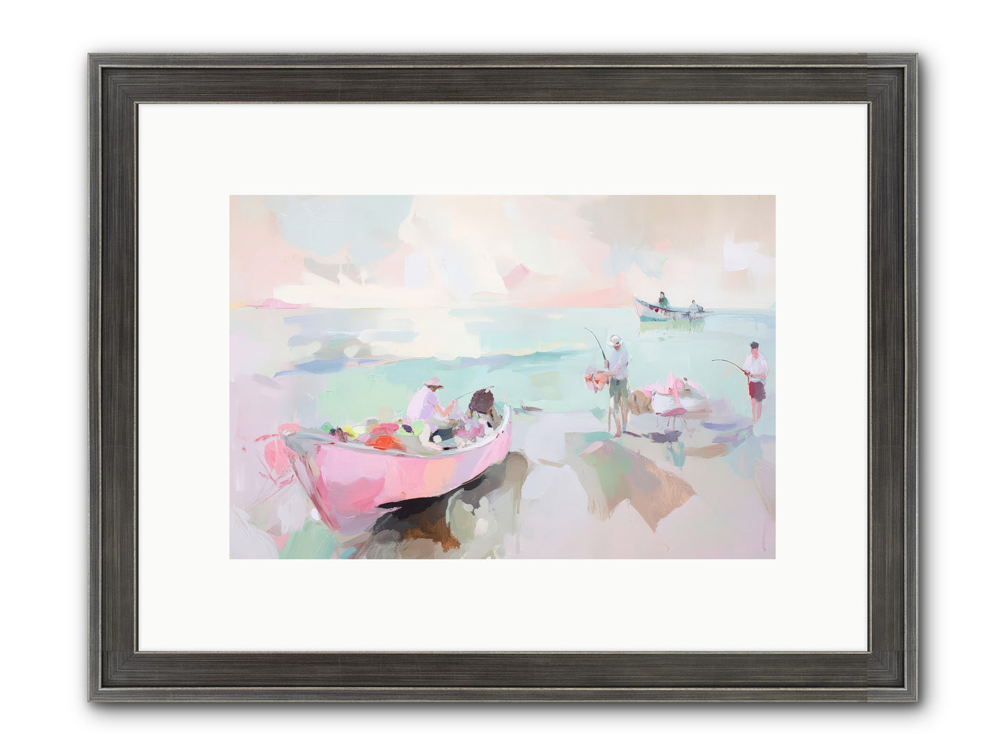 Brighton Morning Framed Print - Slimwoods Black/Silver 12x8