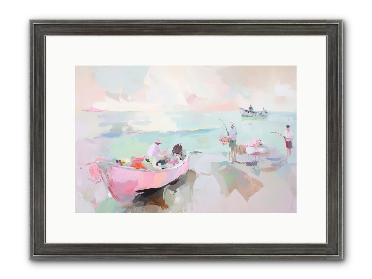 Brighton Morning Framed Print - Slimwoods Black/Silver 15x10