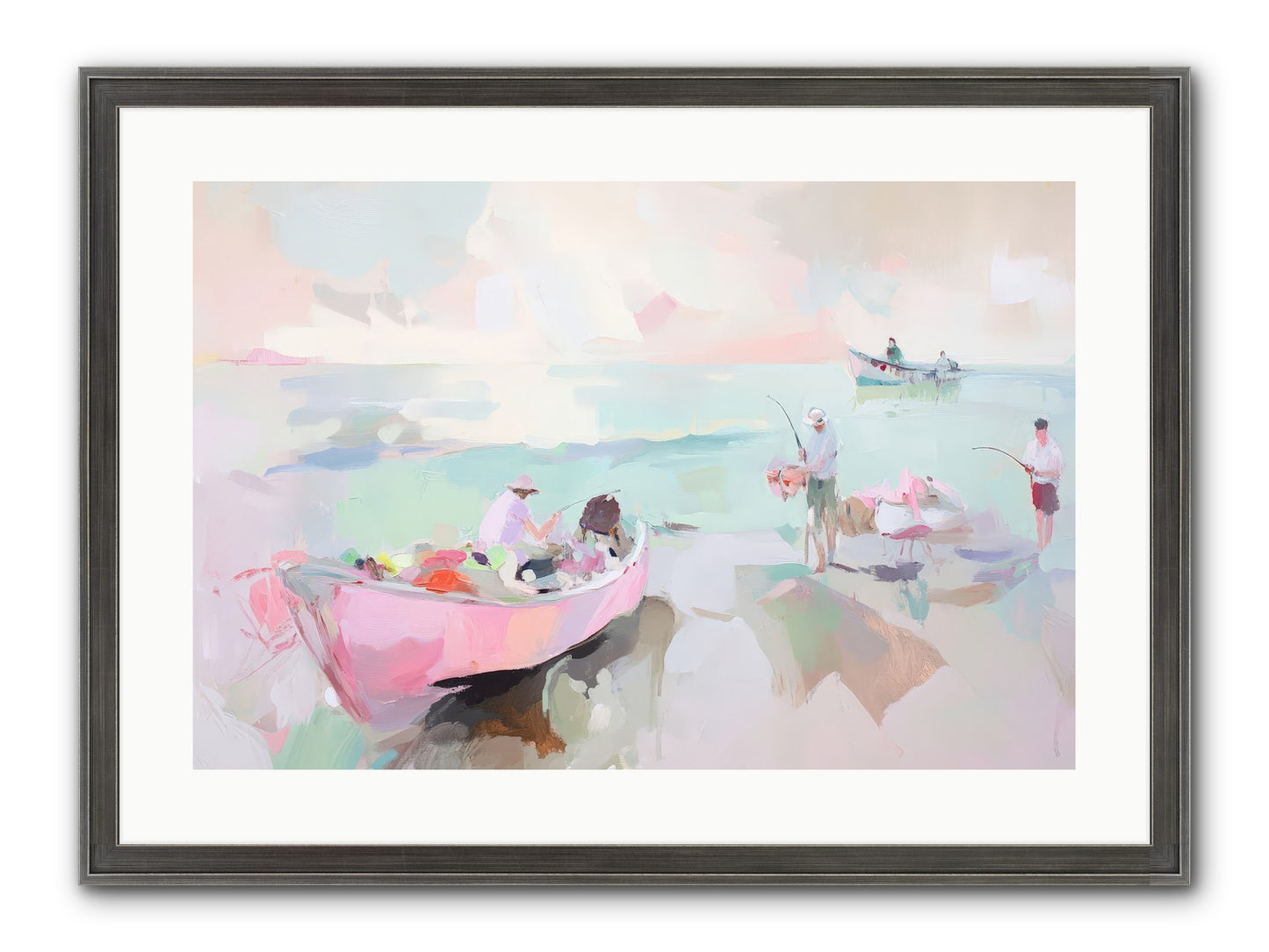 Brighton Morning Framed Print - Slimwoods Black/Silver 24x16