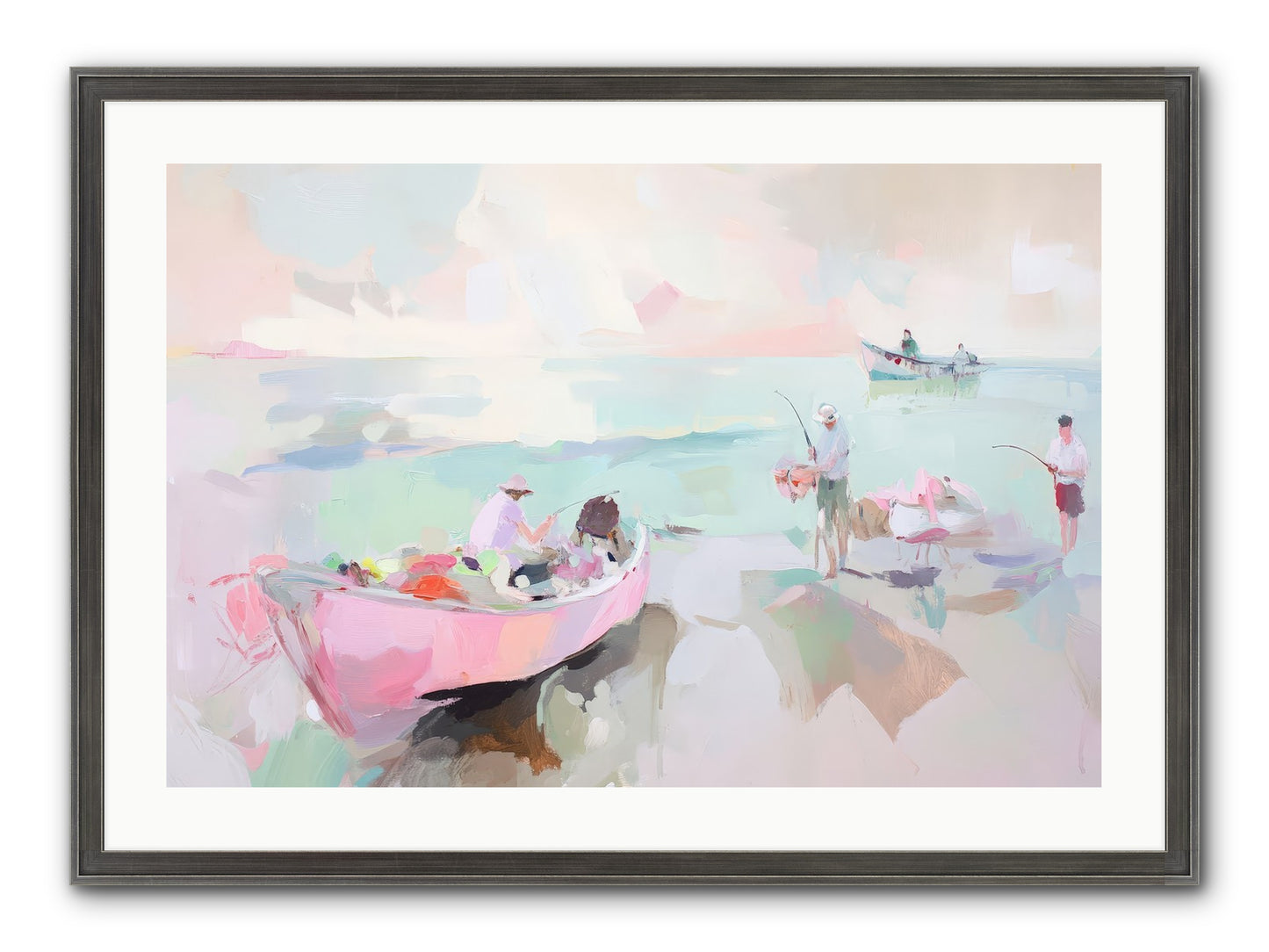Brighton Morning Framed Print - Slimwoods Black/Silver 30x20