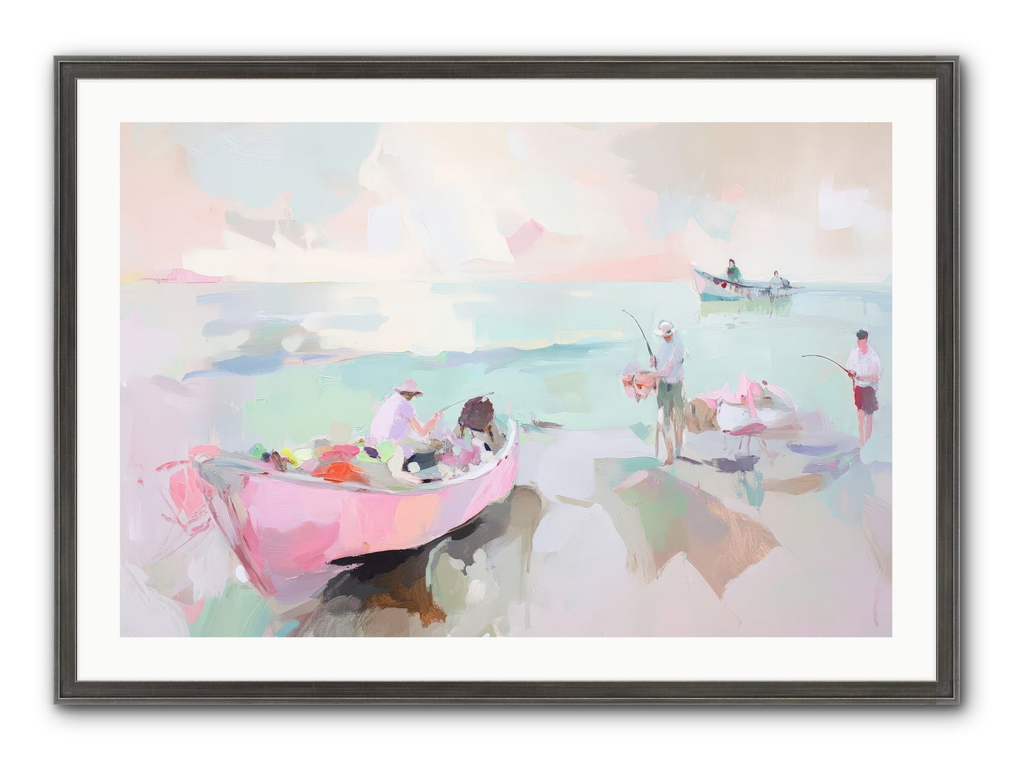 Brighton Morning Framed Print - Slimwoods Black/Silver 36x24
