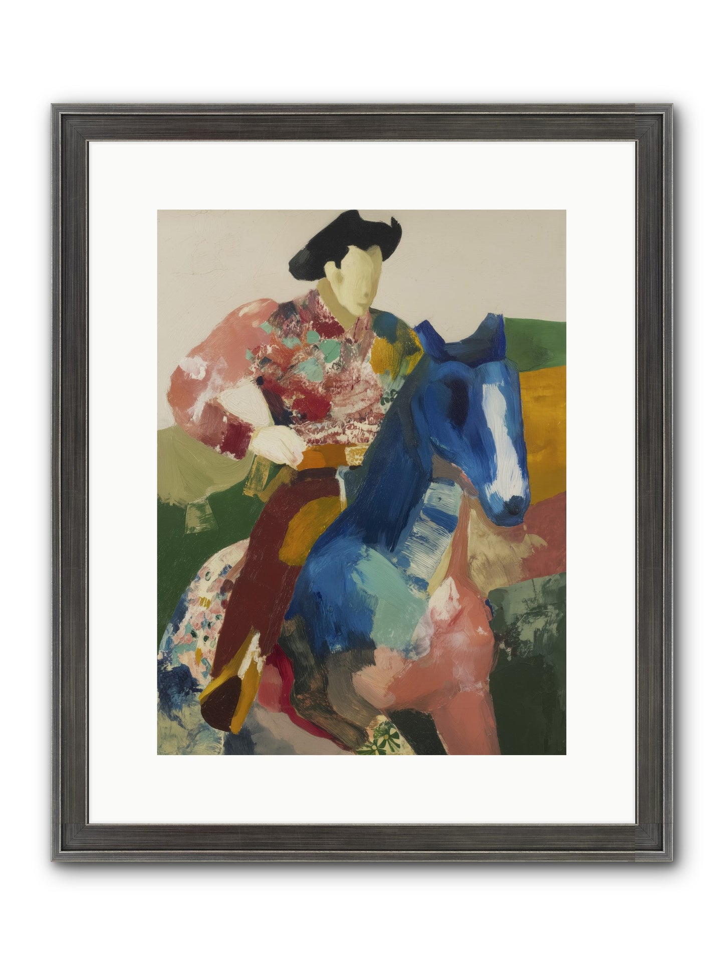 Brindle Framed Print - Slimwoods Black/Silver 12x16