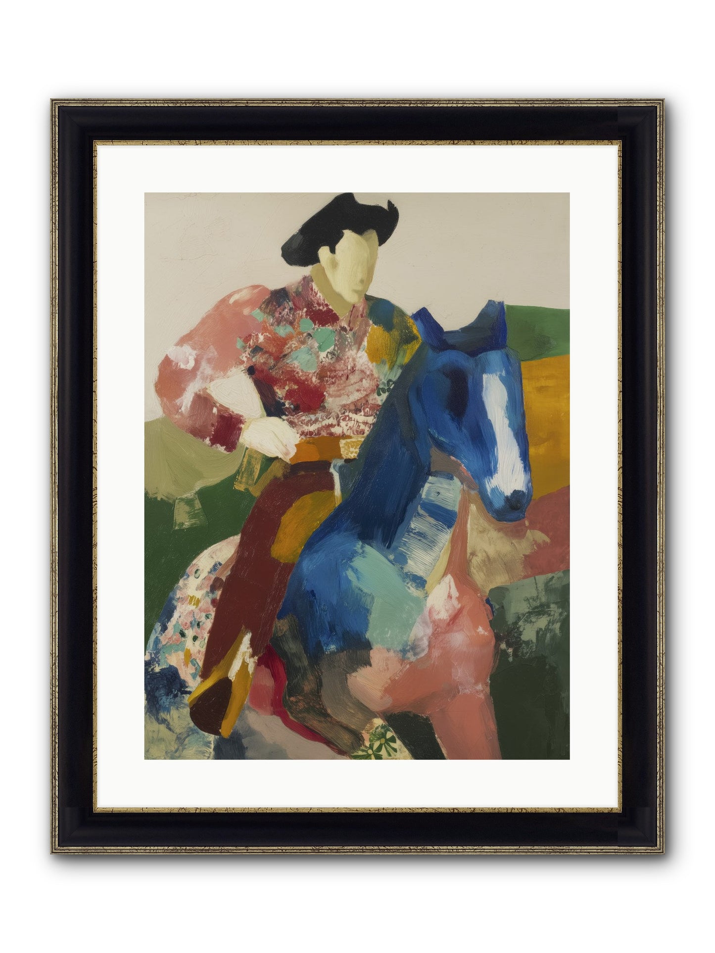 Brindle Framed Print - Black & Gold 18x24