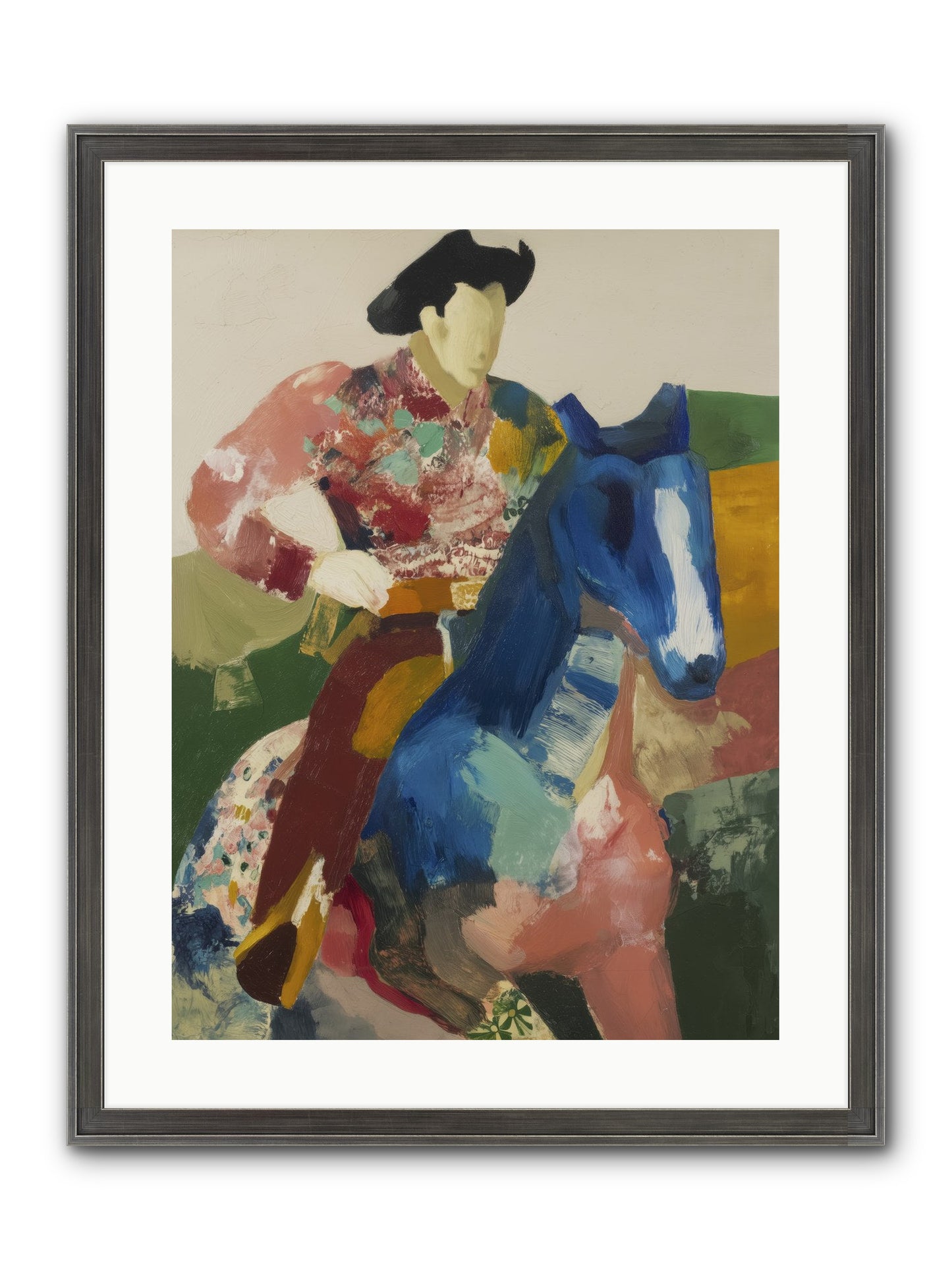 Brindle Framed Print - Slimwoods Black/Silver 18x24