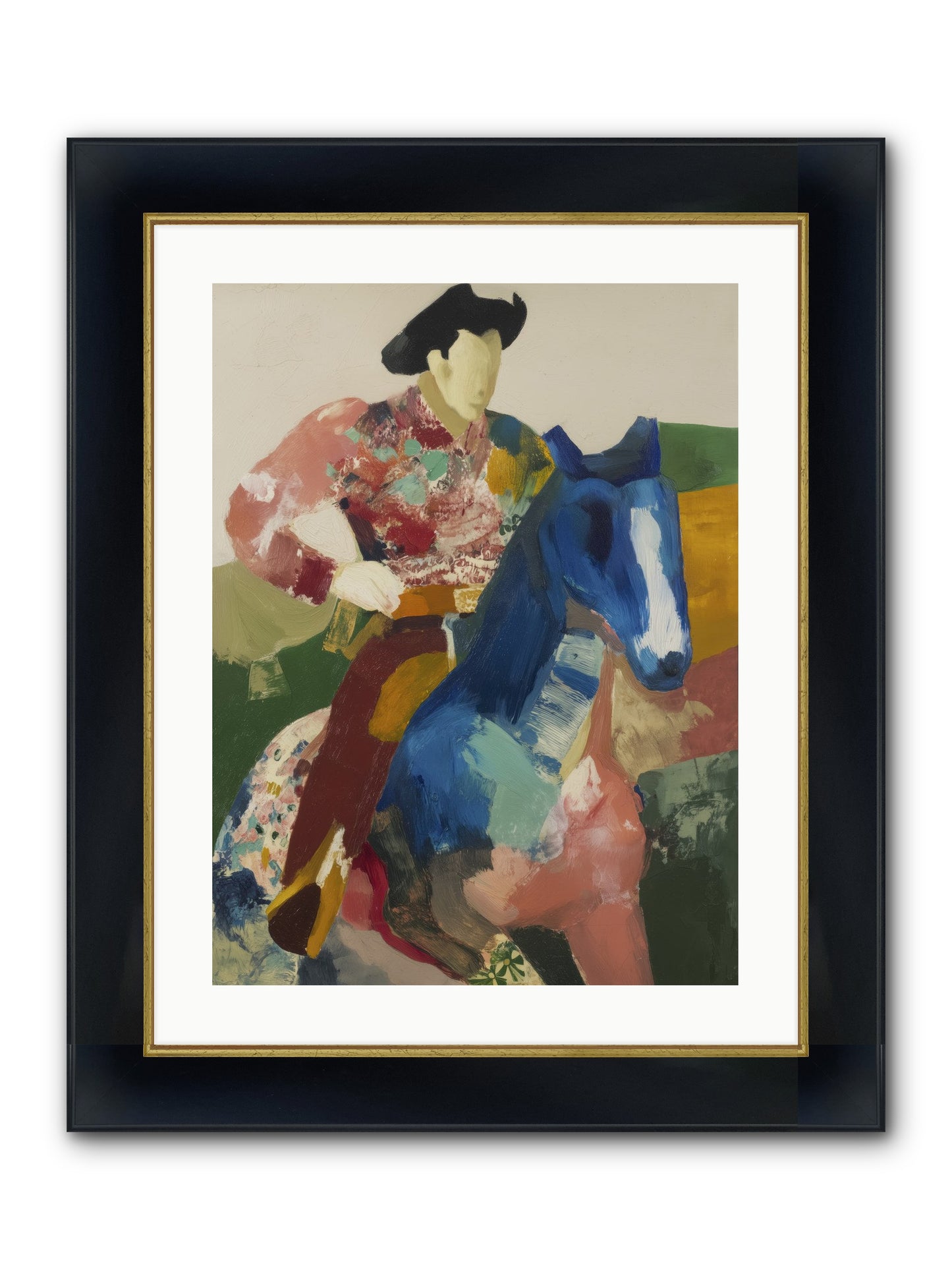 Brindle Framed Print - Wide Black w/Gold 18x24
