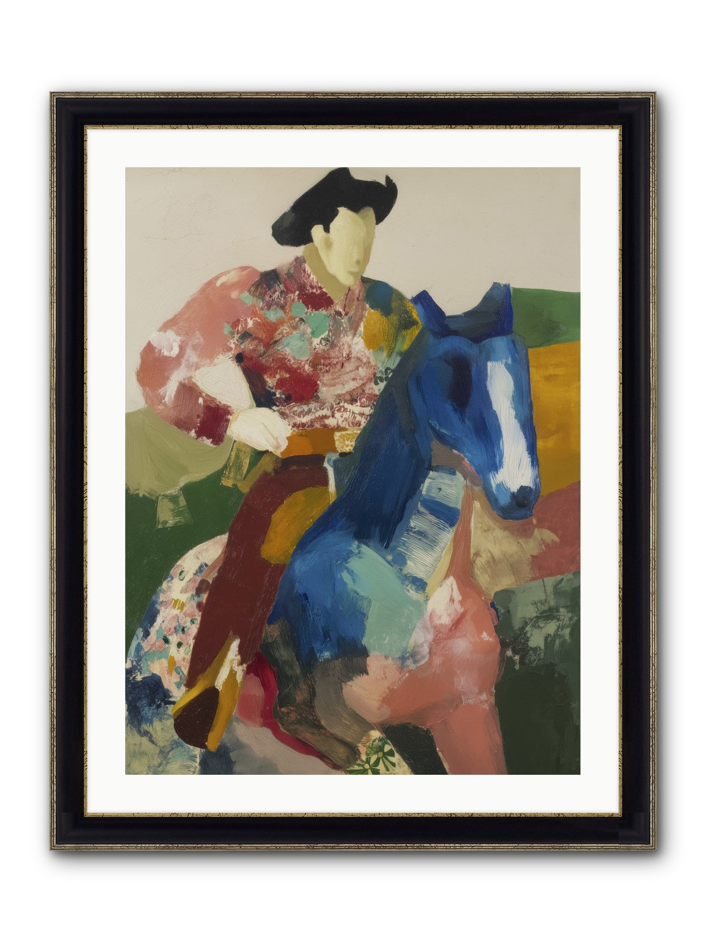 Brindle Framed Print - Black & Gold 24x32