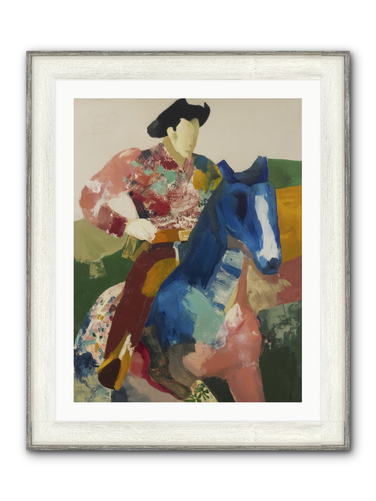 Brindle Framed Print - Driftwood White 24x32