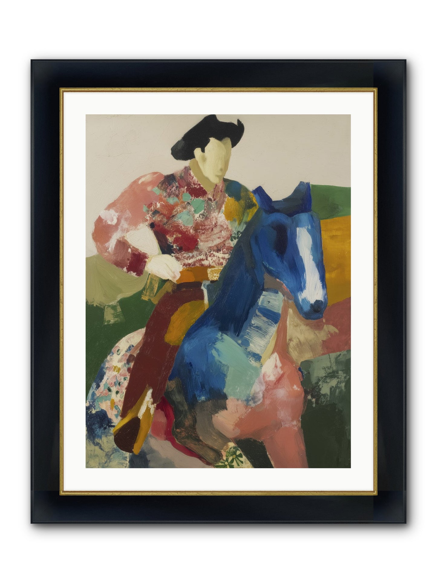 Brindle Framed Print - Wide Black w/Gold 24x32