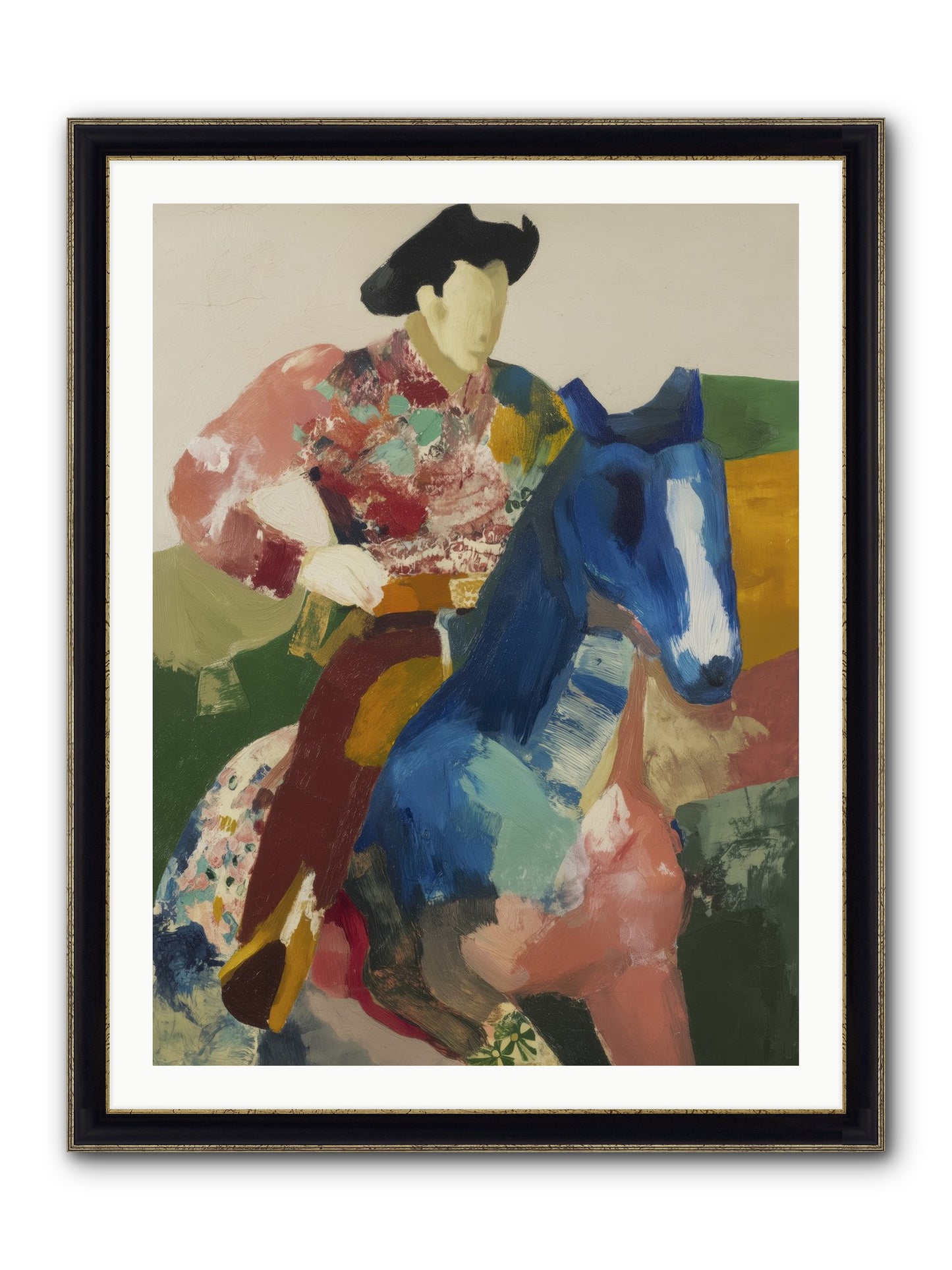Brindle Framed Print - Black & Gold 30x40
