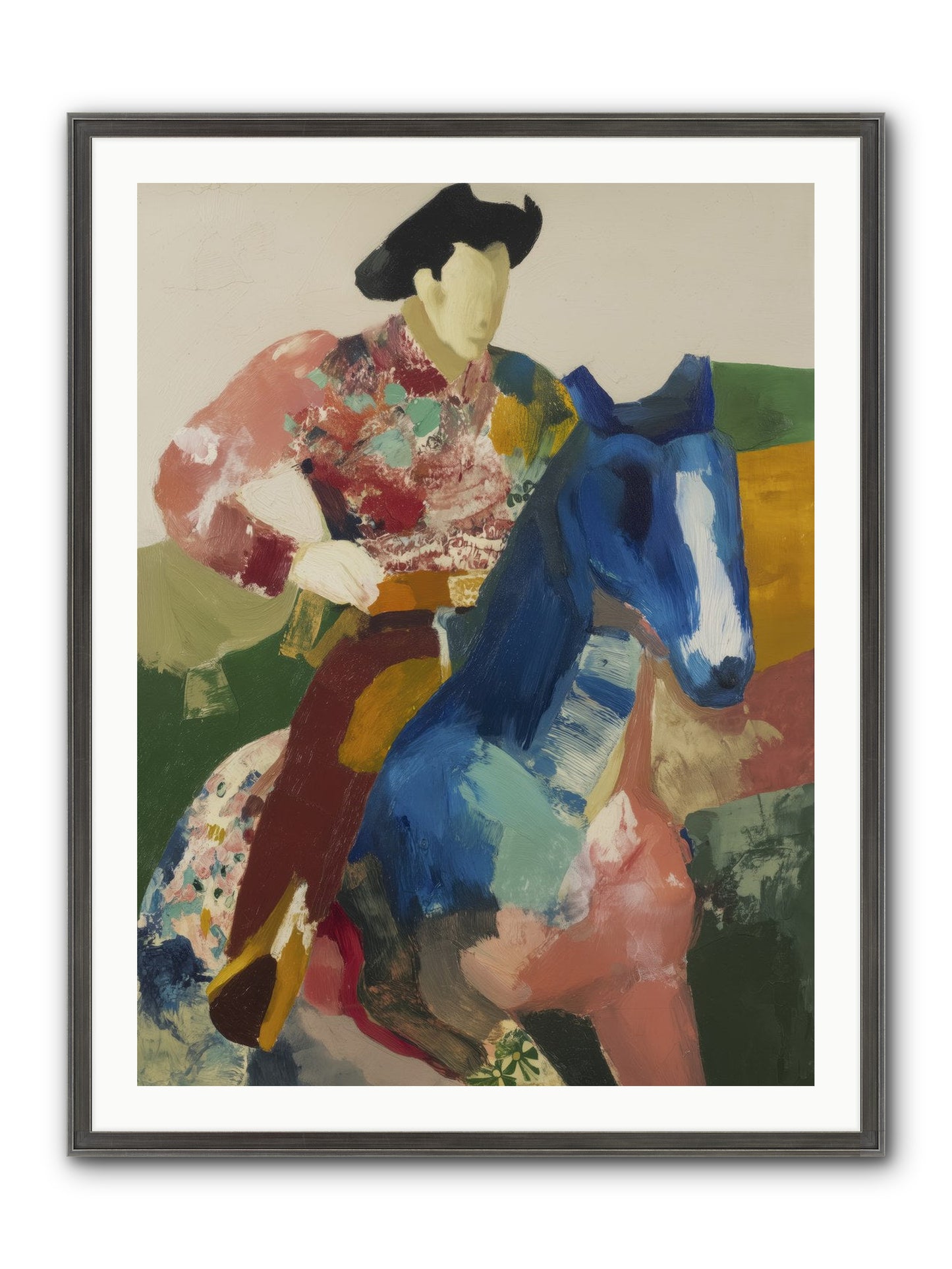 Brindle Framed Print - Slimwoods Black/Silver 30x40