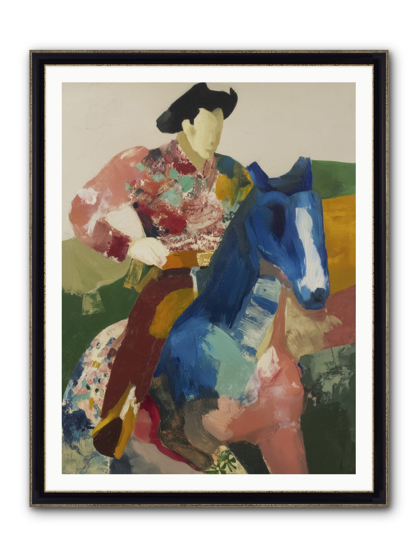 Brindle Framed Print - Black & Gold 36x48