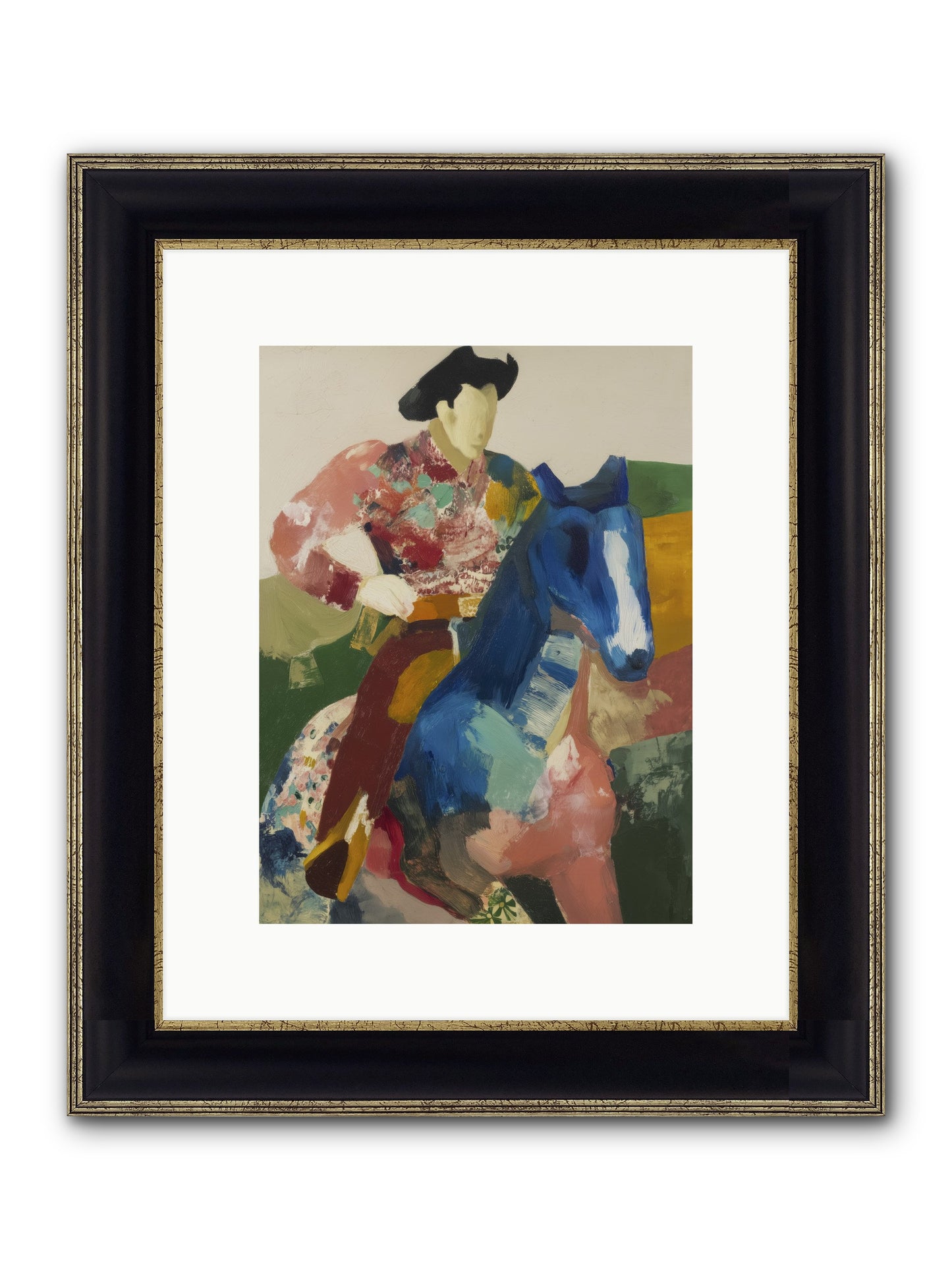 Brindle Framed Print - Black & Gold 9x12