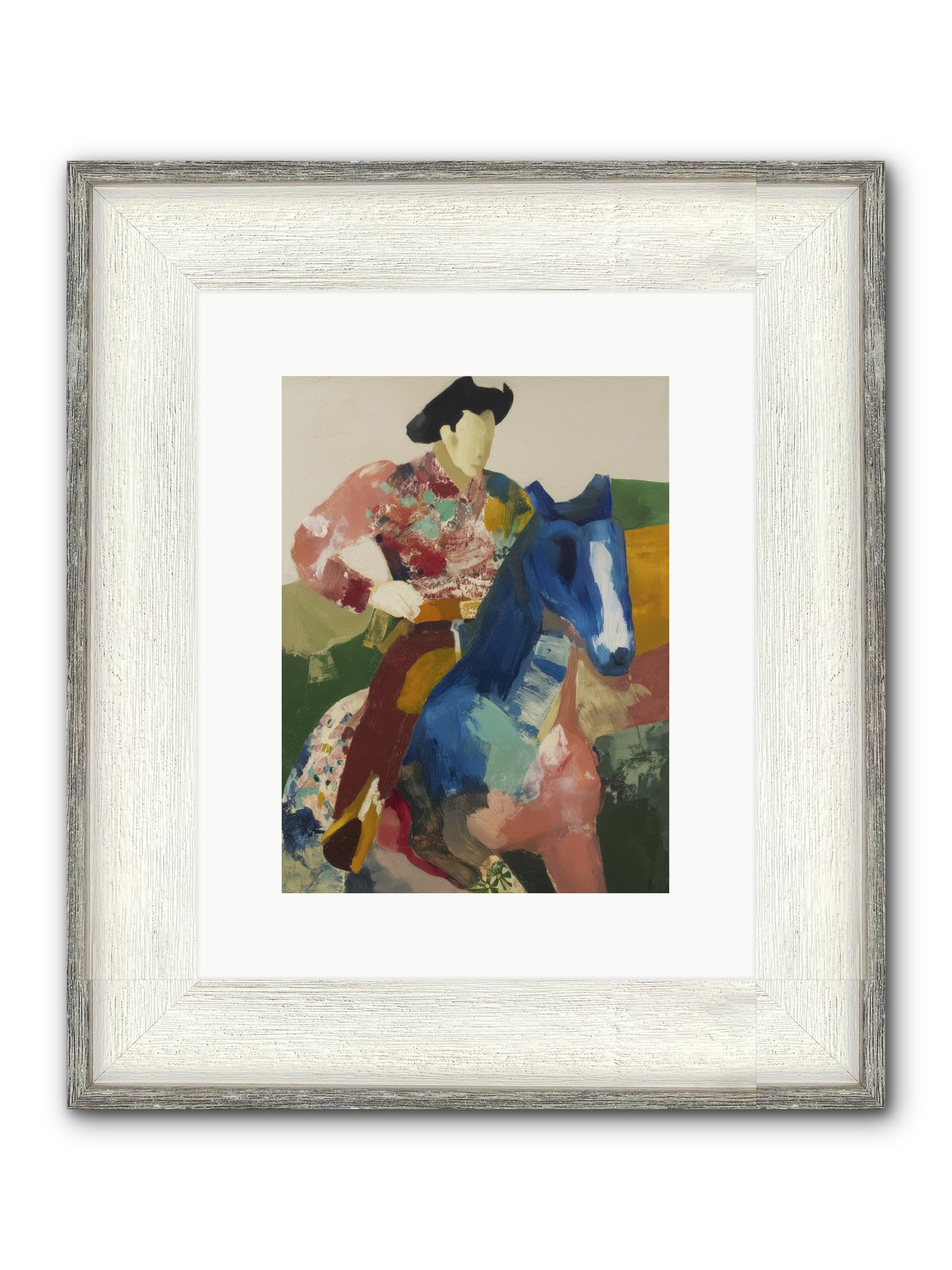 Brindle Framed Print - Driftwood White 9x12