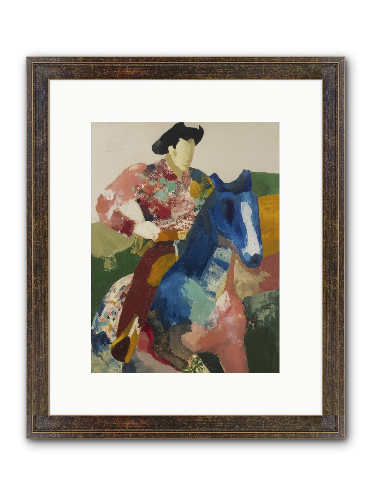 Brindle Framed Print - Slimwoods Black/Gold 9x12