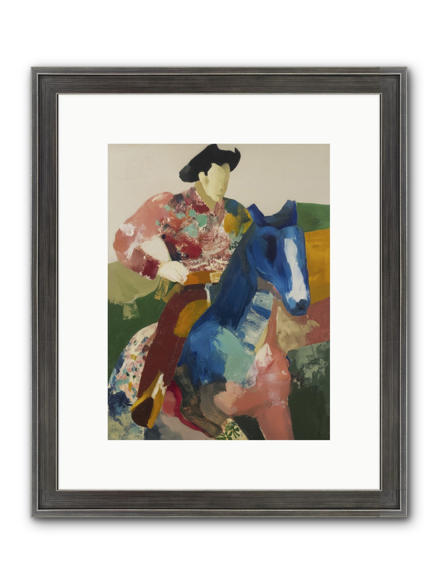 Brindle Framed Print - Slimwoods Black/Silver 9x12