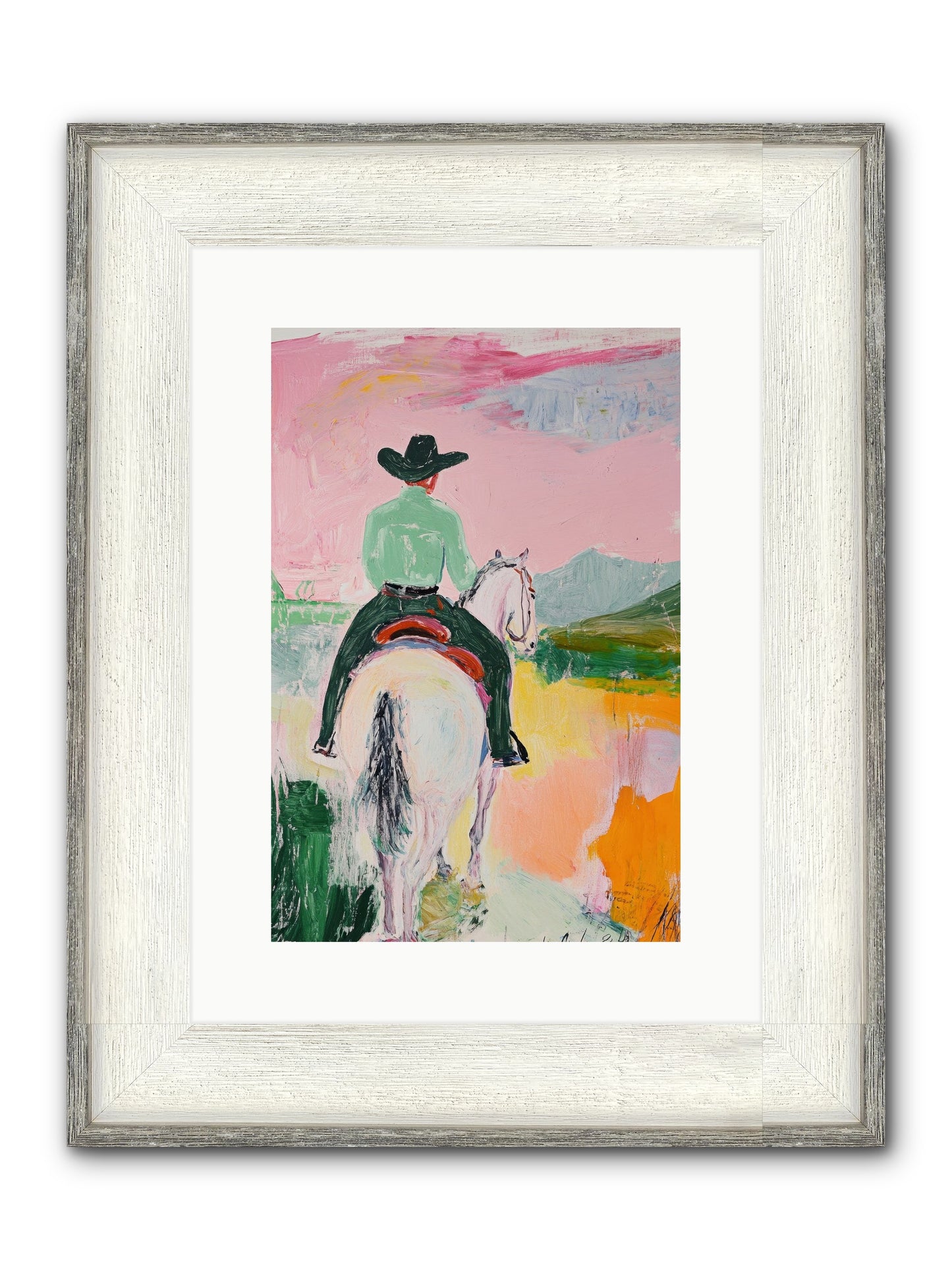 Broken Arrow Path Framed Print - Driftwood White 10x15