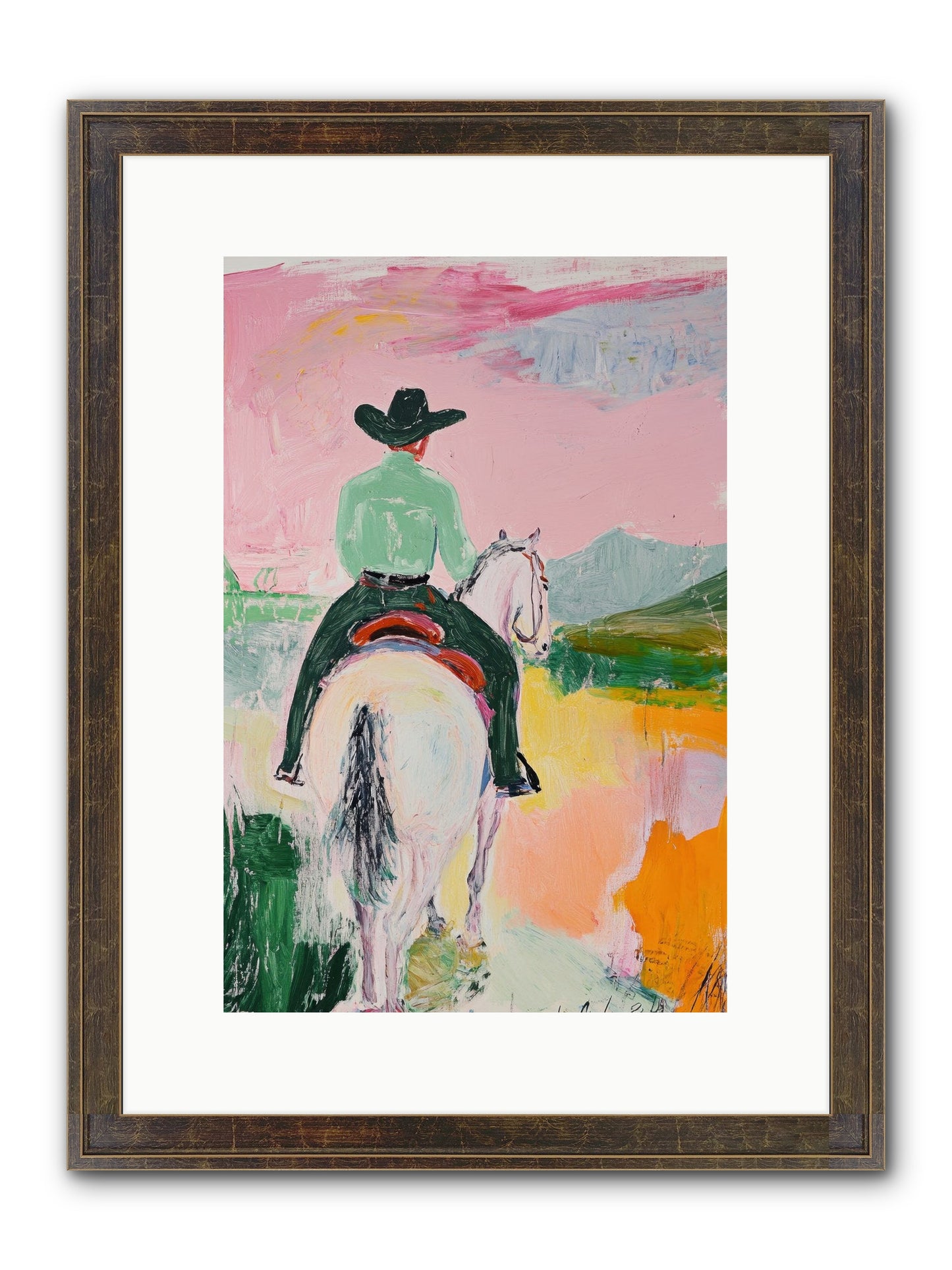 Broken Arrow Path Framed Print - Slimwoods Black/Gold 10x15