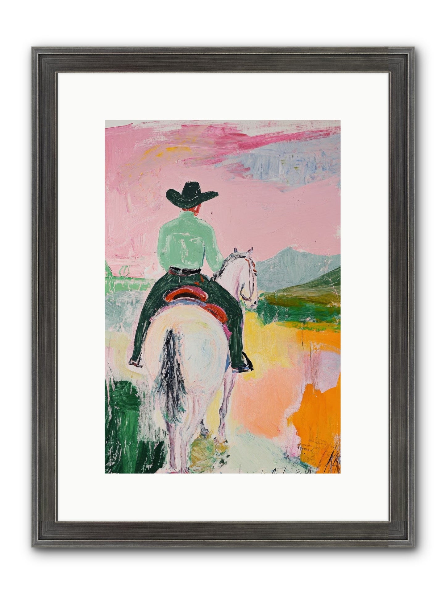 Broken Arrow Path Framed Print - Slimwoods Black/Silver 10x15