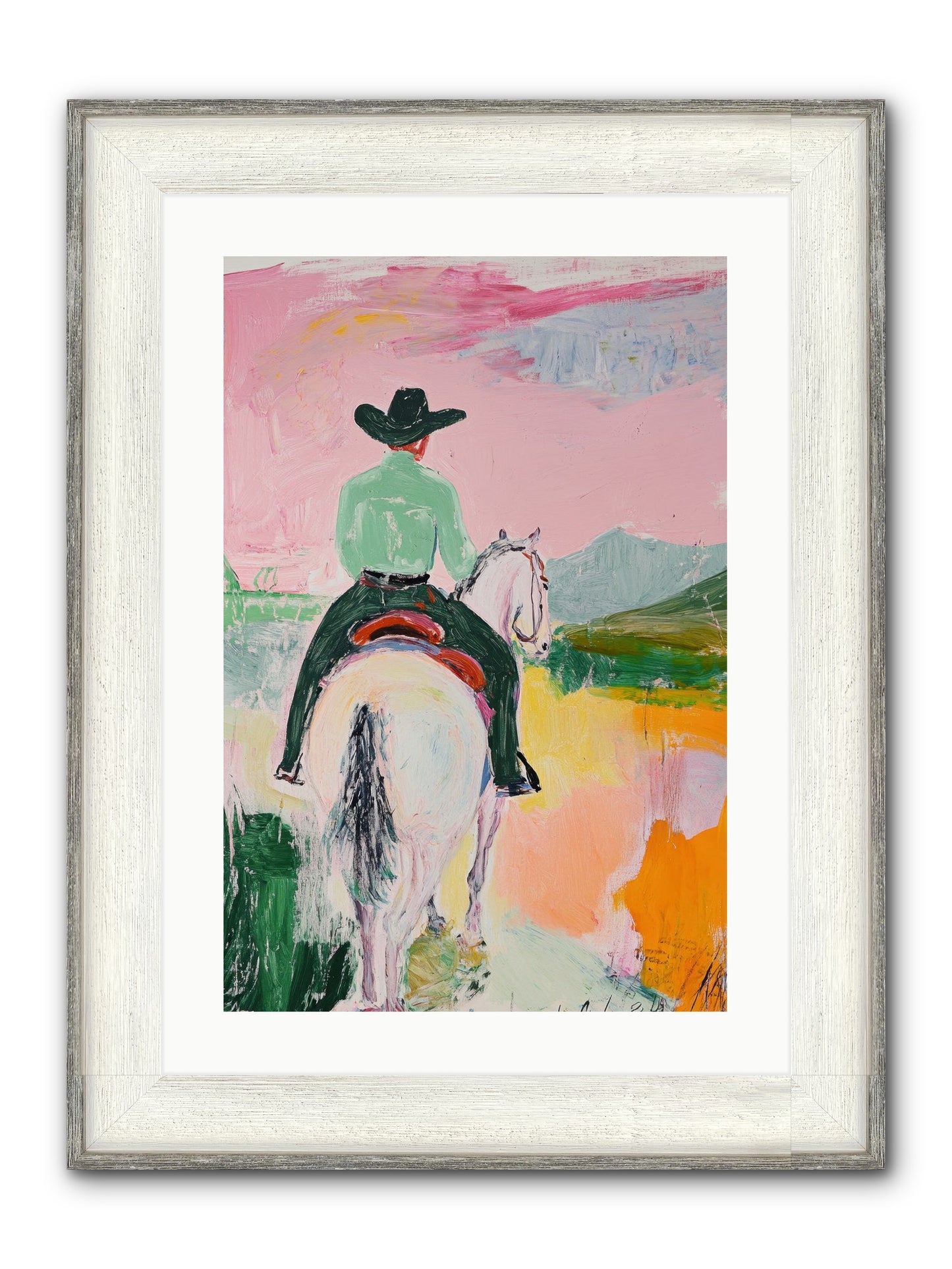 Broken Arrow Path Framed Print - Driftwood White 16x24