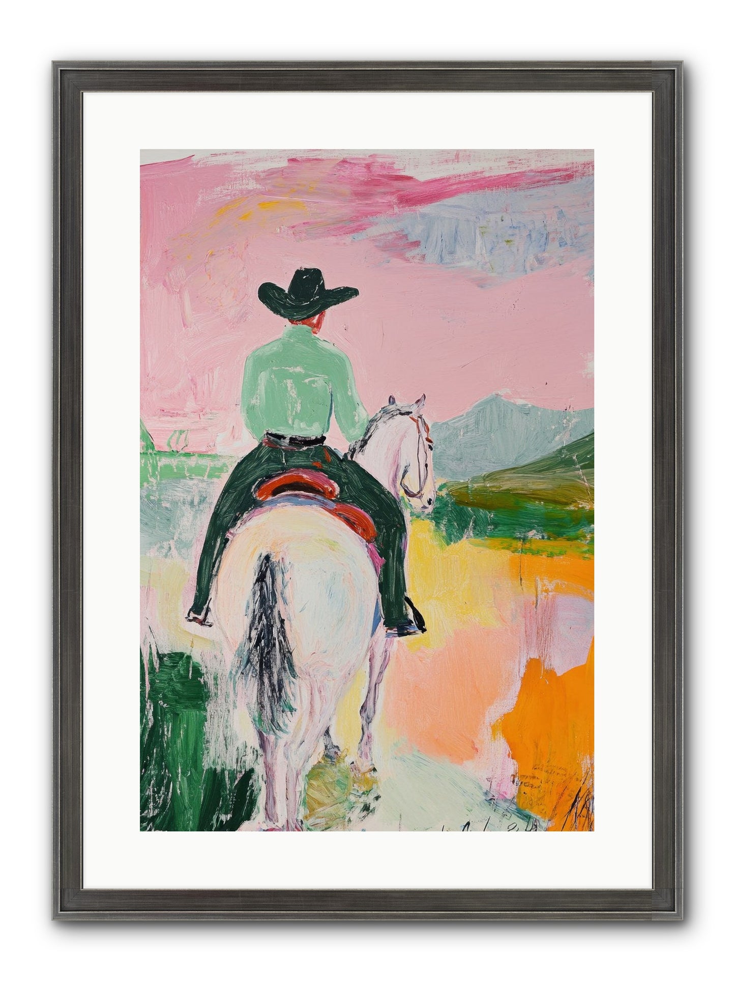 Broken Arrow Path Framed Print - Slimwoods Black/Silver 16x24