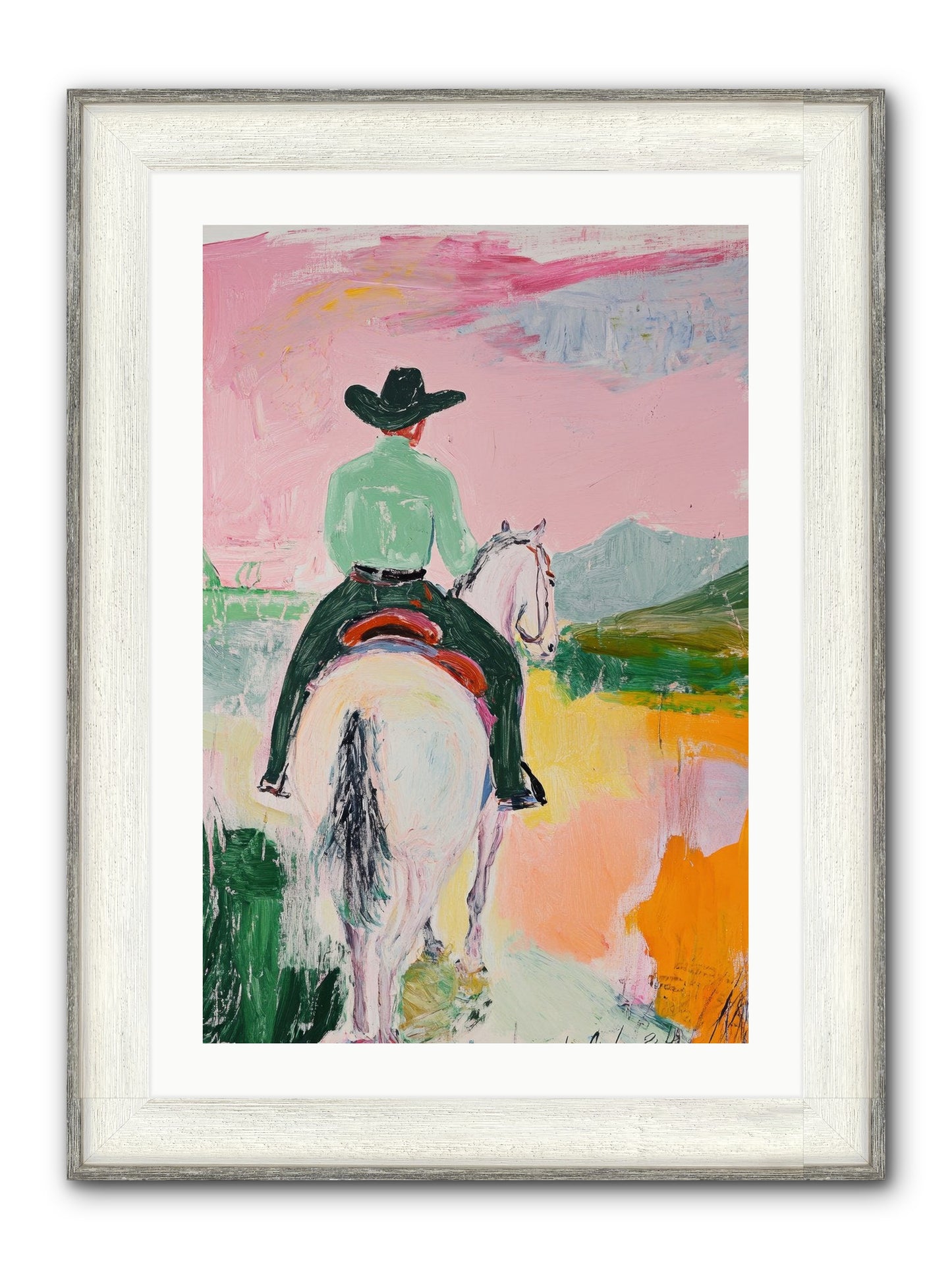Broken Arrow Path Framed Print - Driftwood White 20x30