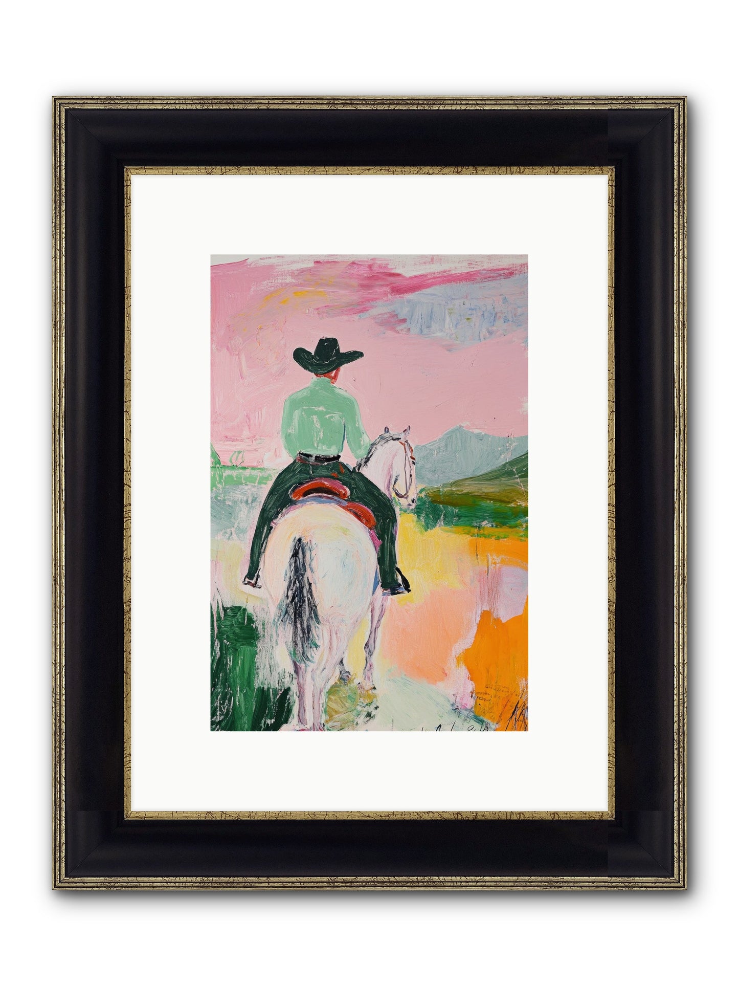 Broken Arrow Path Framed Print - Black & Gold 8x12