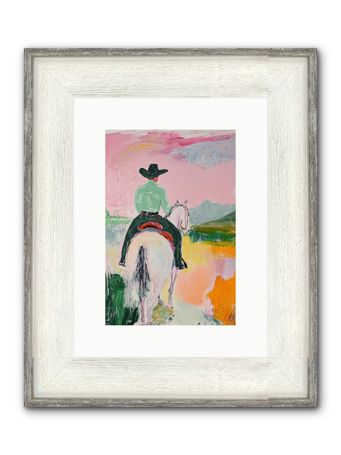 Broken Arrow Path Framed Print - Driftwood White 8x12