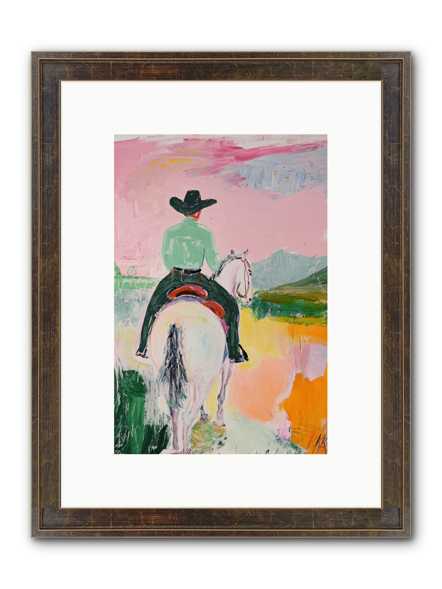 Broken Arrow Path Framed Print - Slimwoods Black/Gold 8x12