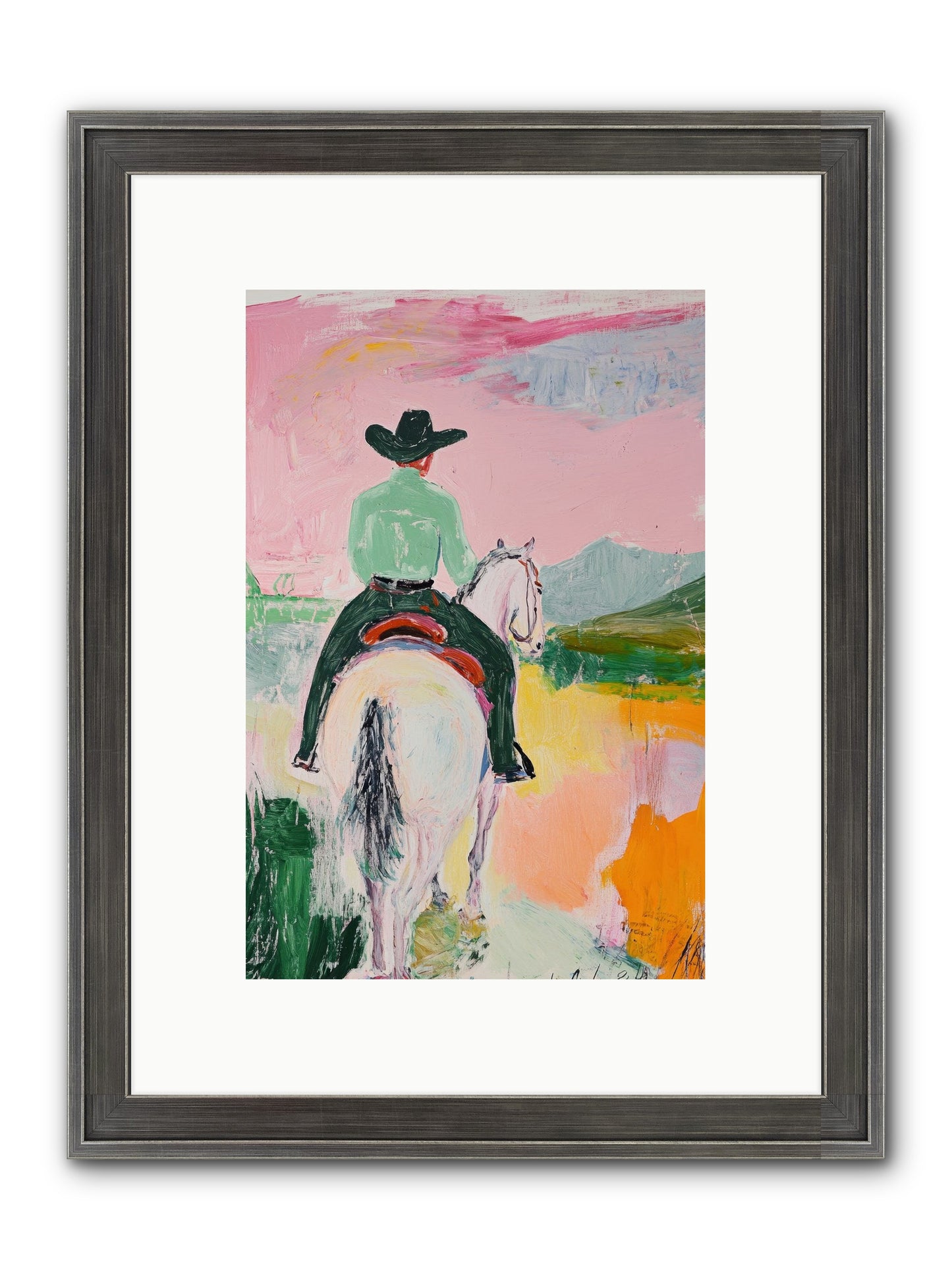 Broken Arrow Path Framed Print - Slimwoods Black/Silver 8x12
