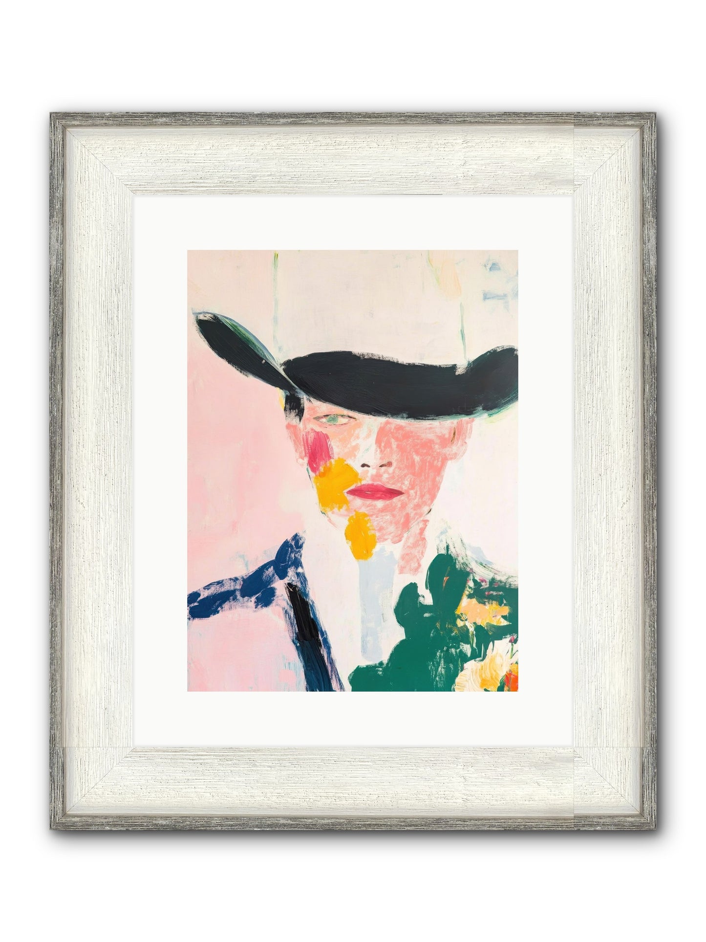 Bronco Breaker Framed Print - Driftwood White 12x16