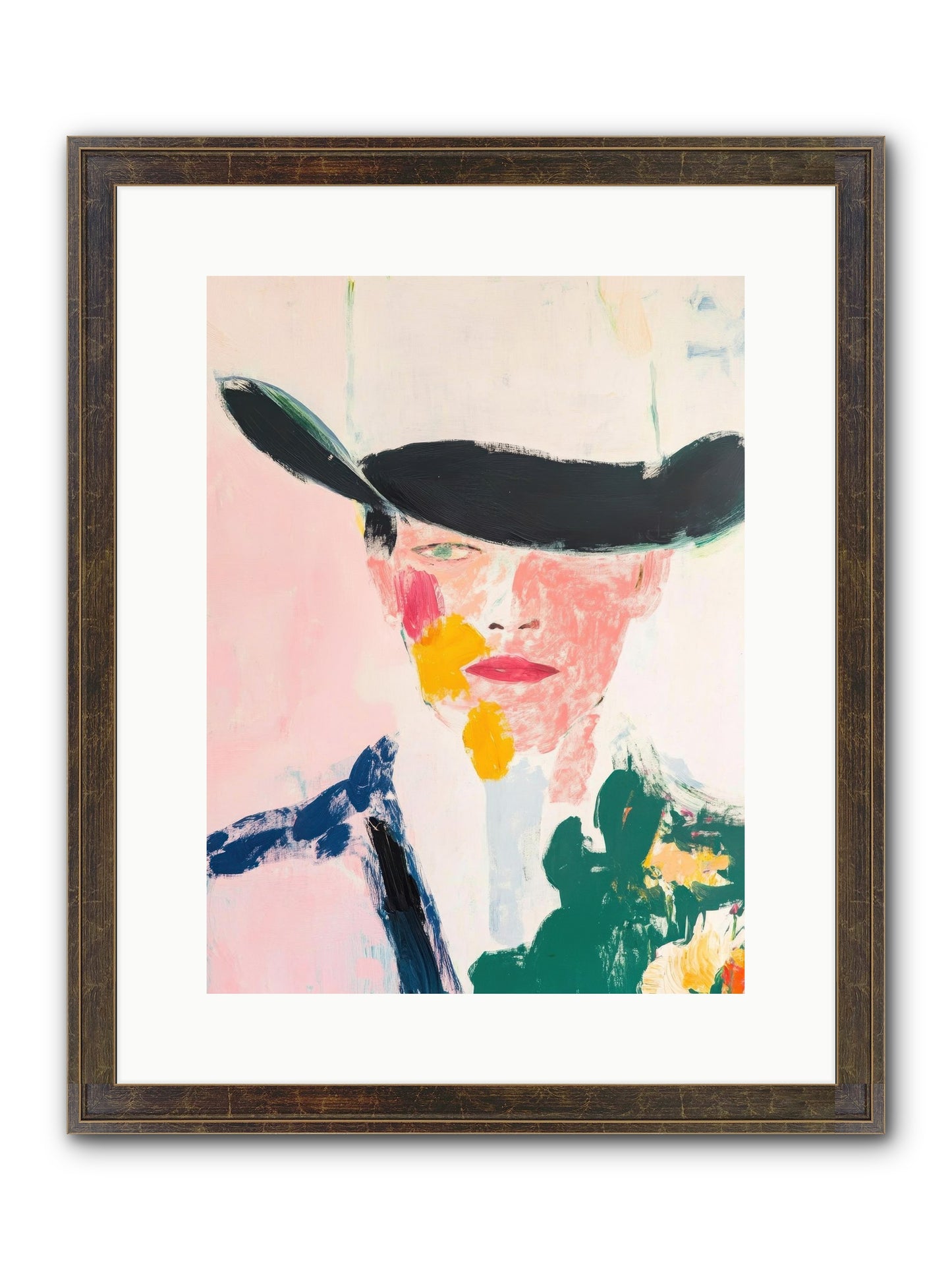 Bronco Breaker Framed Print - Slimwoods Black/Gold 12x16