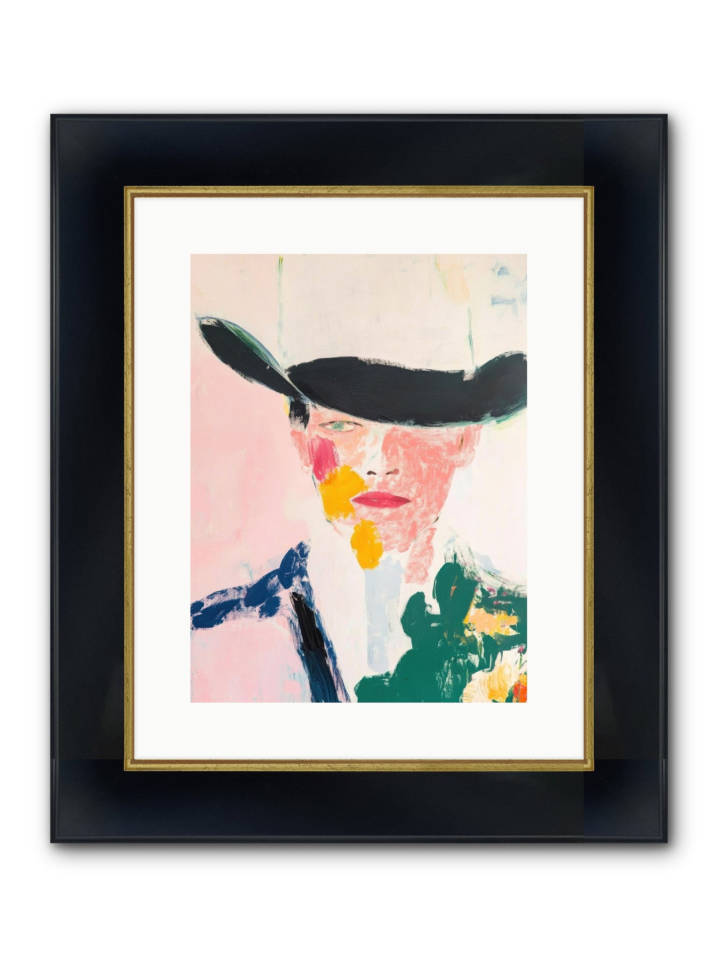 Bronco Breaker Framed Print - Wide Black w/Gold 12x16