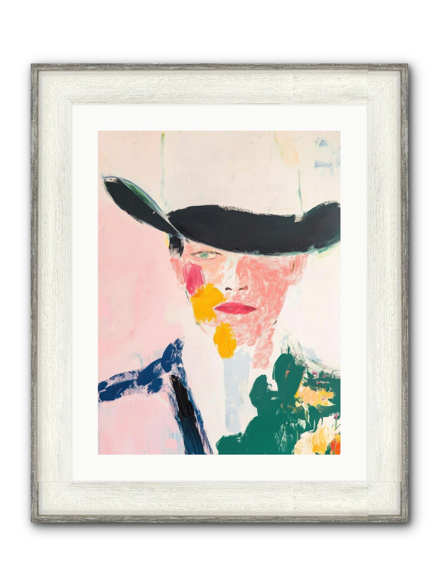 Bronco Breaker Framed Print - Driftwood White 18x24