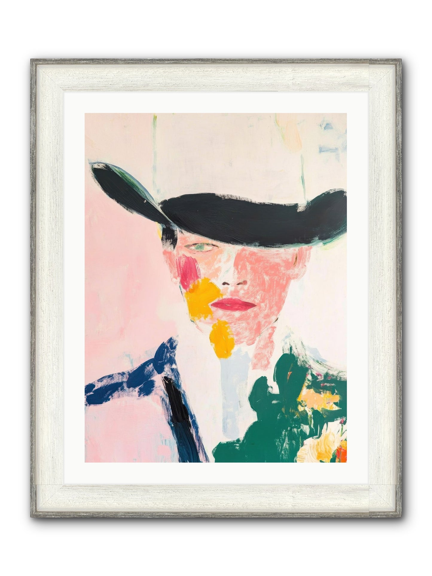 Bronco Breaker Framed Print - Driftwood White 24x32