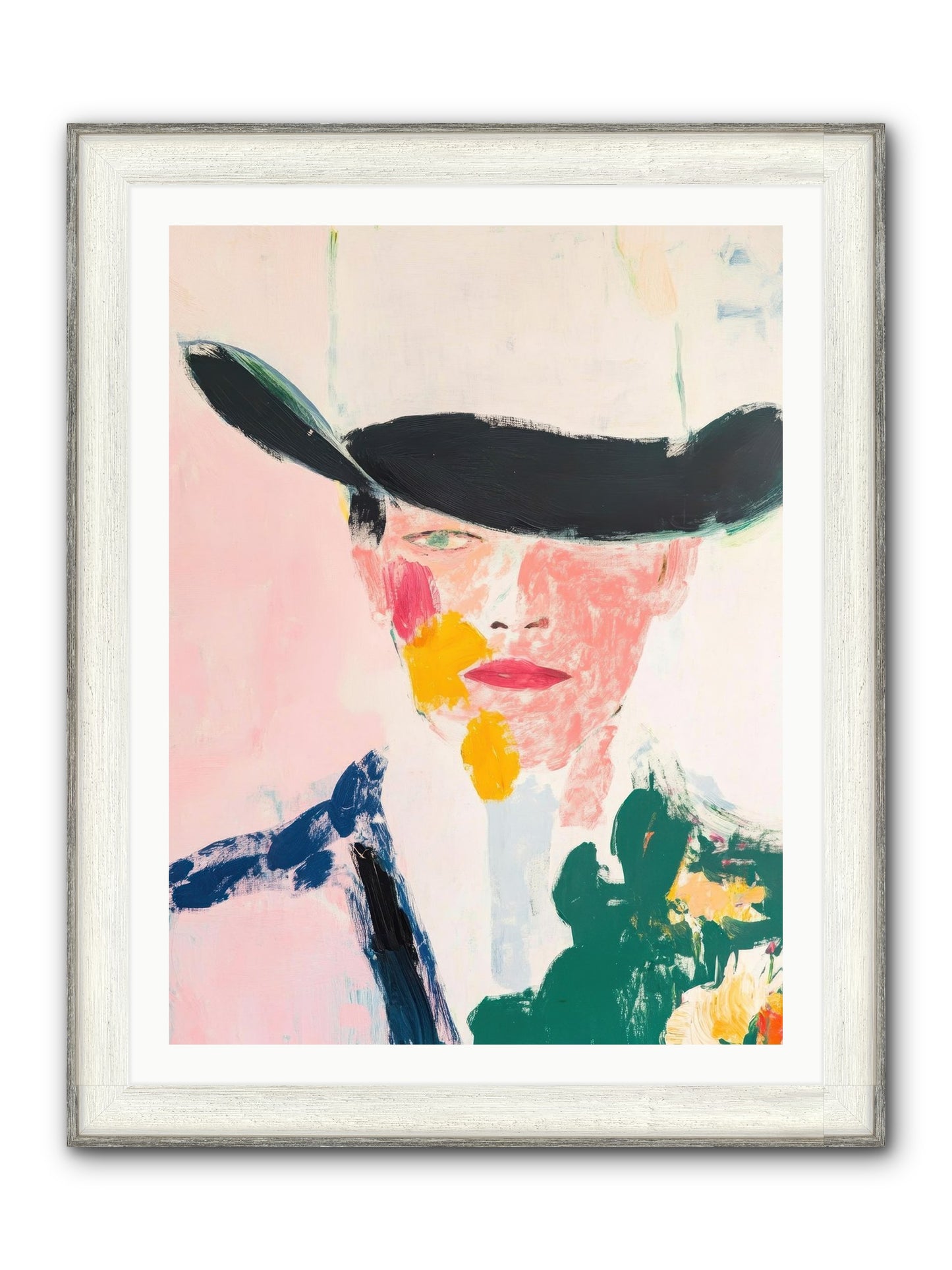 Bronco Breaker Framed Print - Driftwood White 30x40