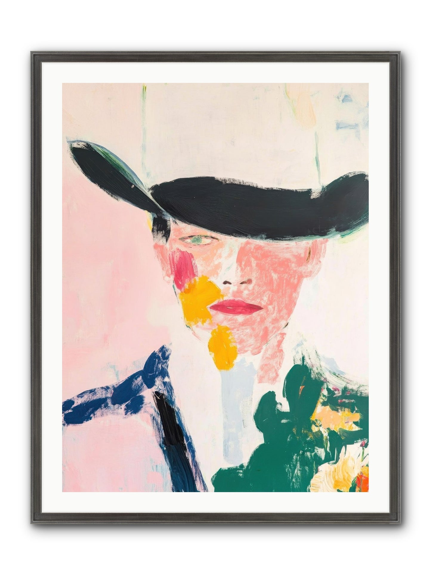 Bronco Breaker Framed Print - Slimwoods Black/Silver 30x40