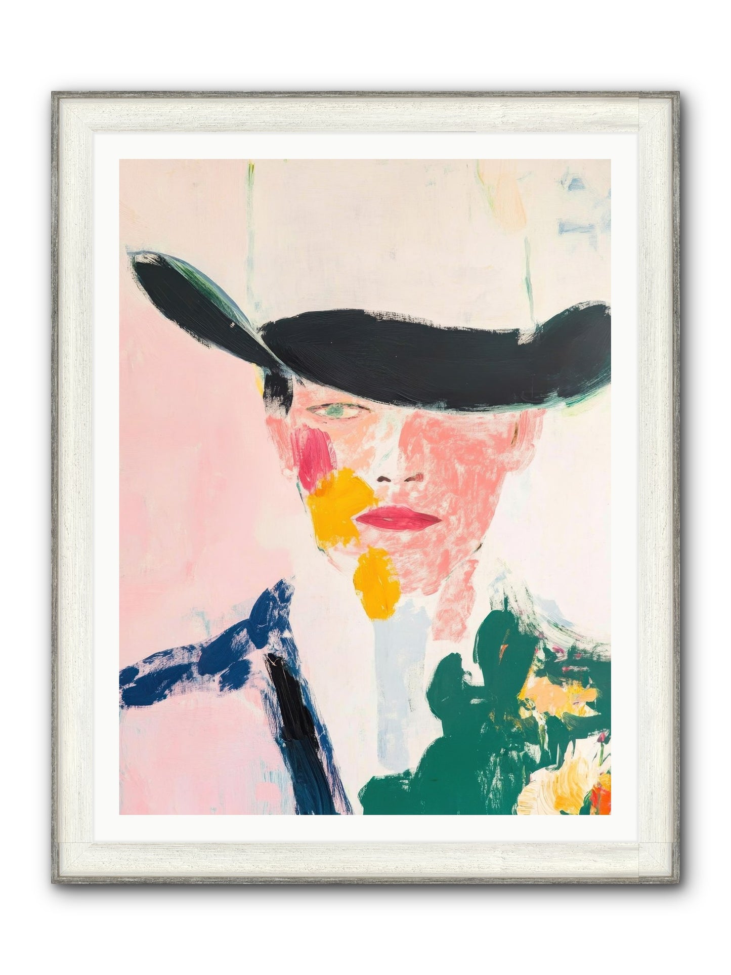 Bronco Breaker Framed Print - Driftwood White 36x48